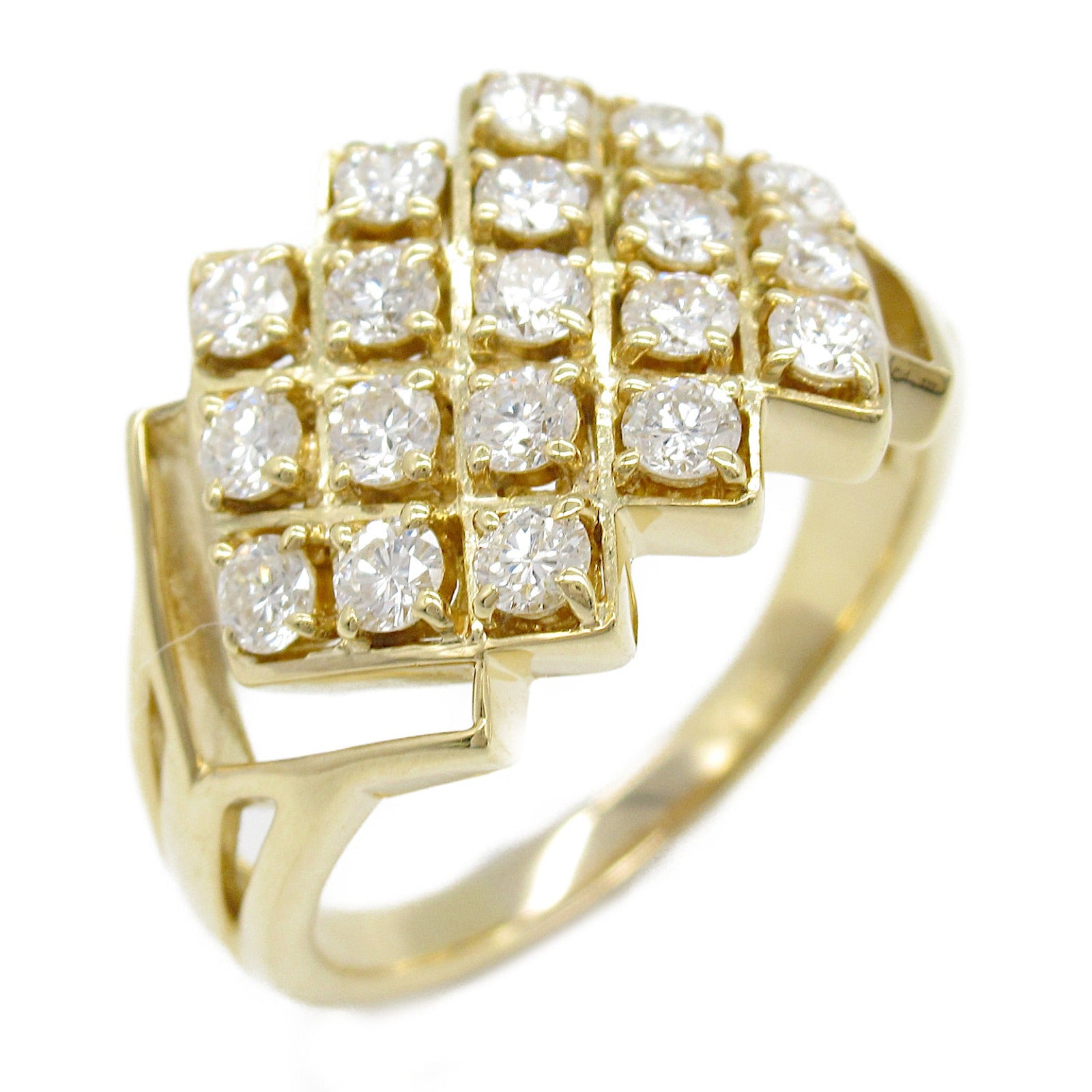 K18 Yellow Gold Diamond Ring Jewelry