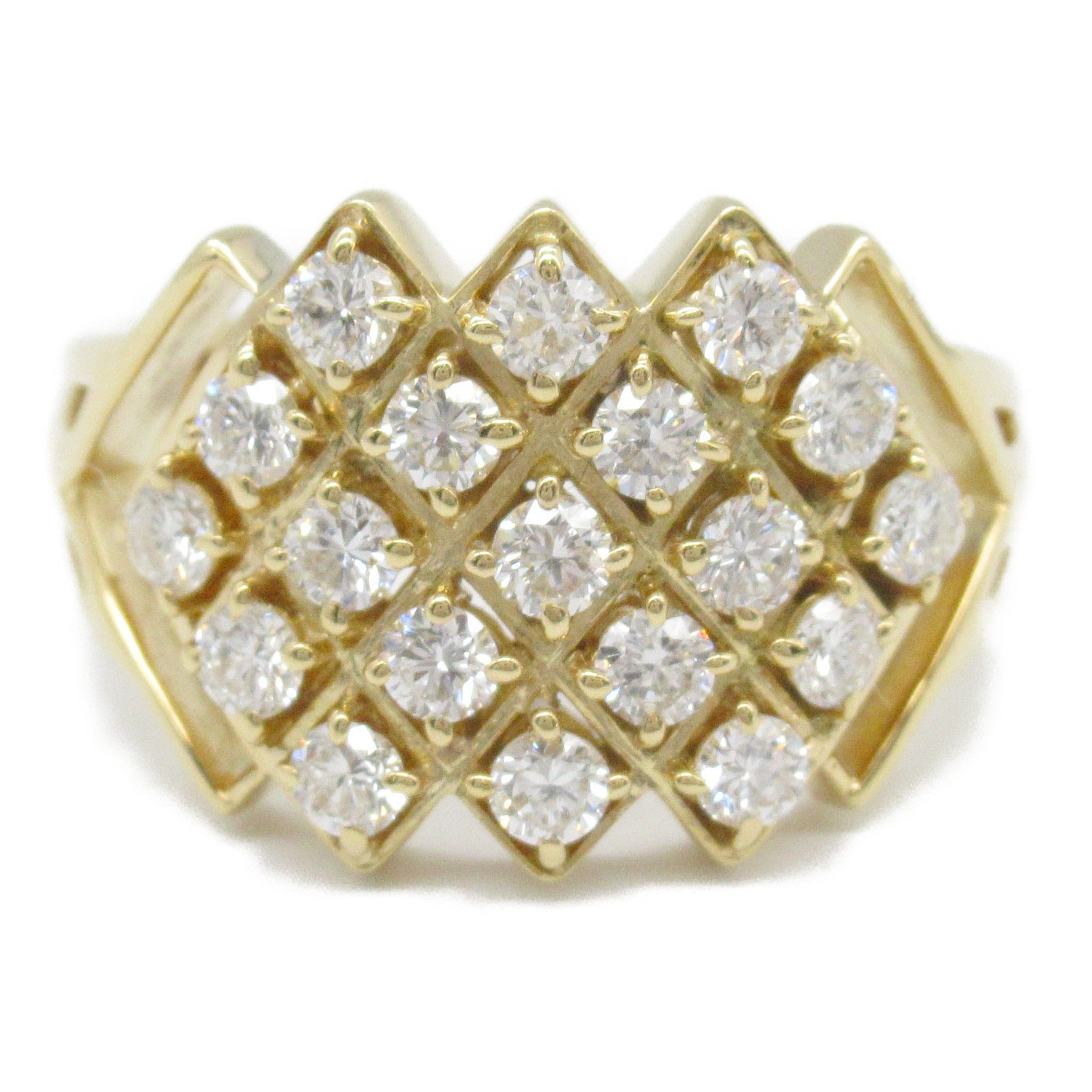 K18 Yellow Gold Diamond Ring Jewelry