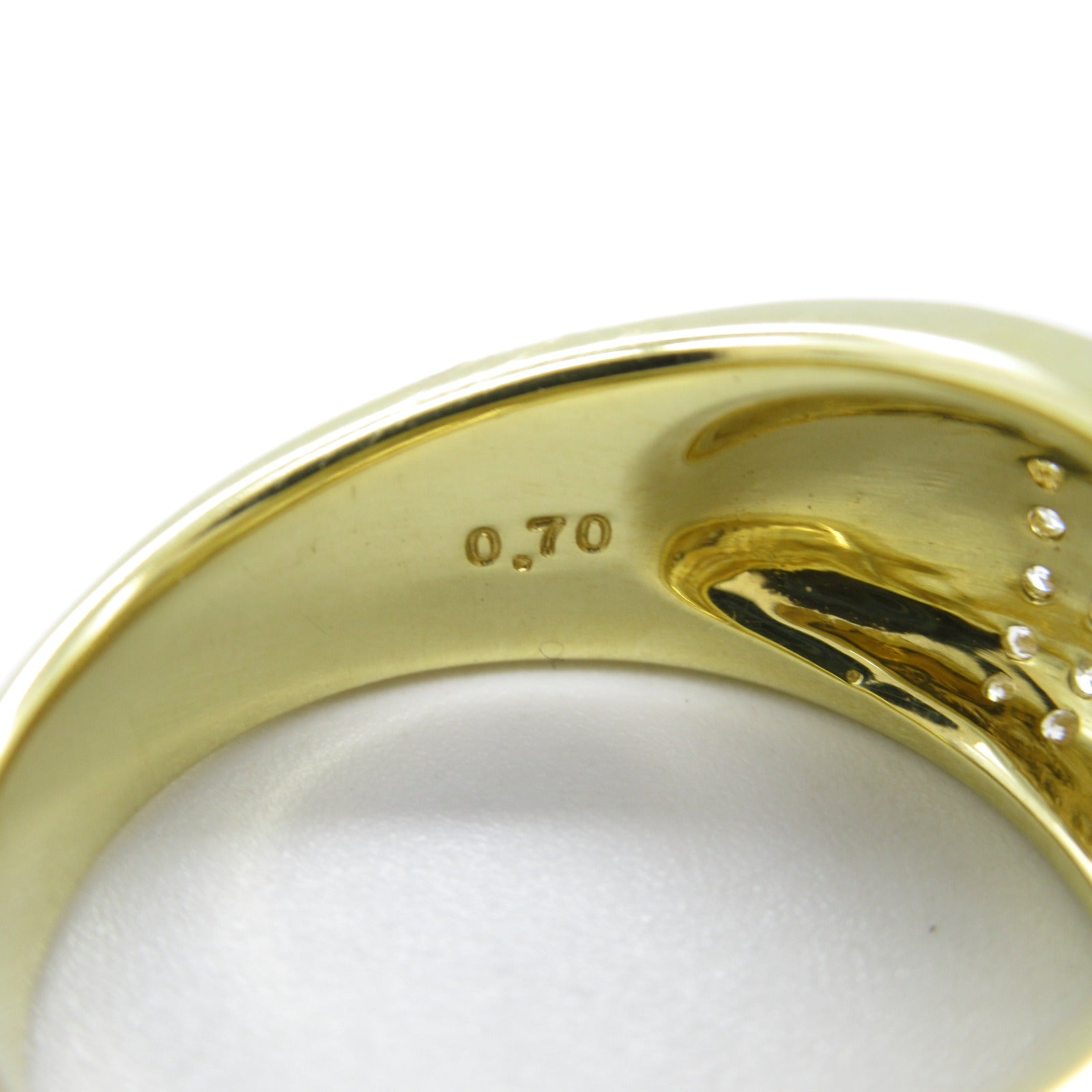 K18 Yellow Gold Diamond Ring Jewelry