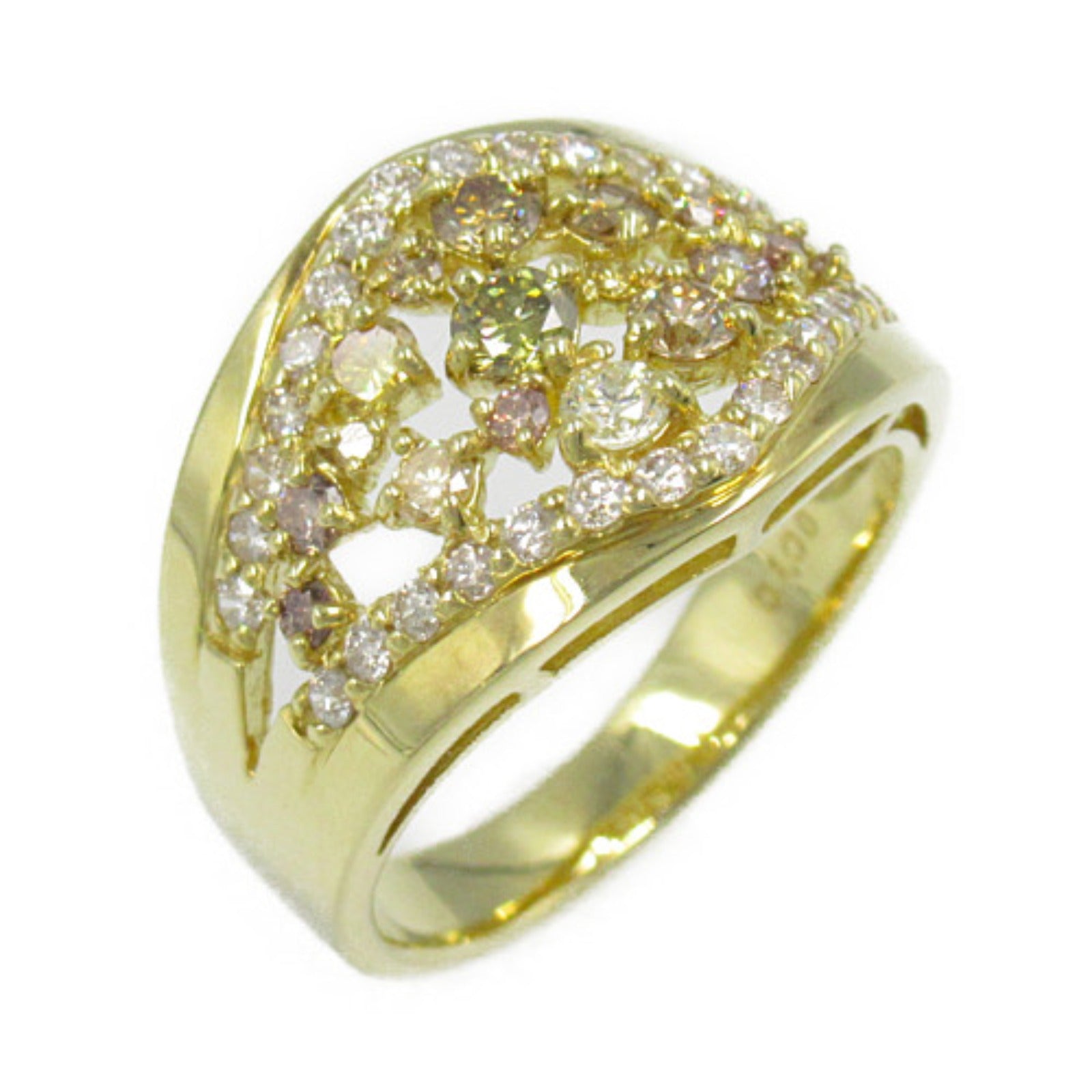 K18 Yellow Gold Diamond Ring Jewelry