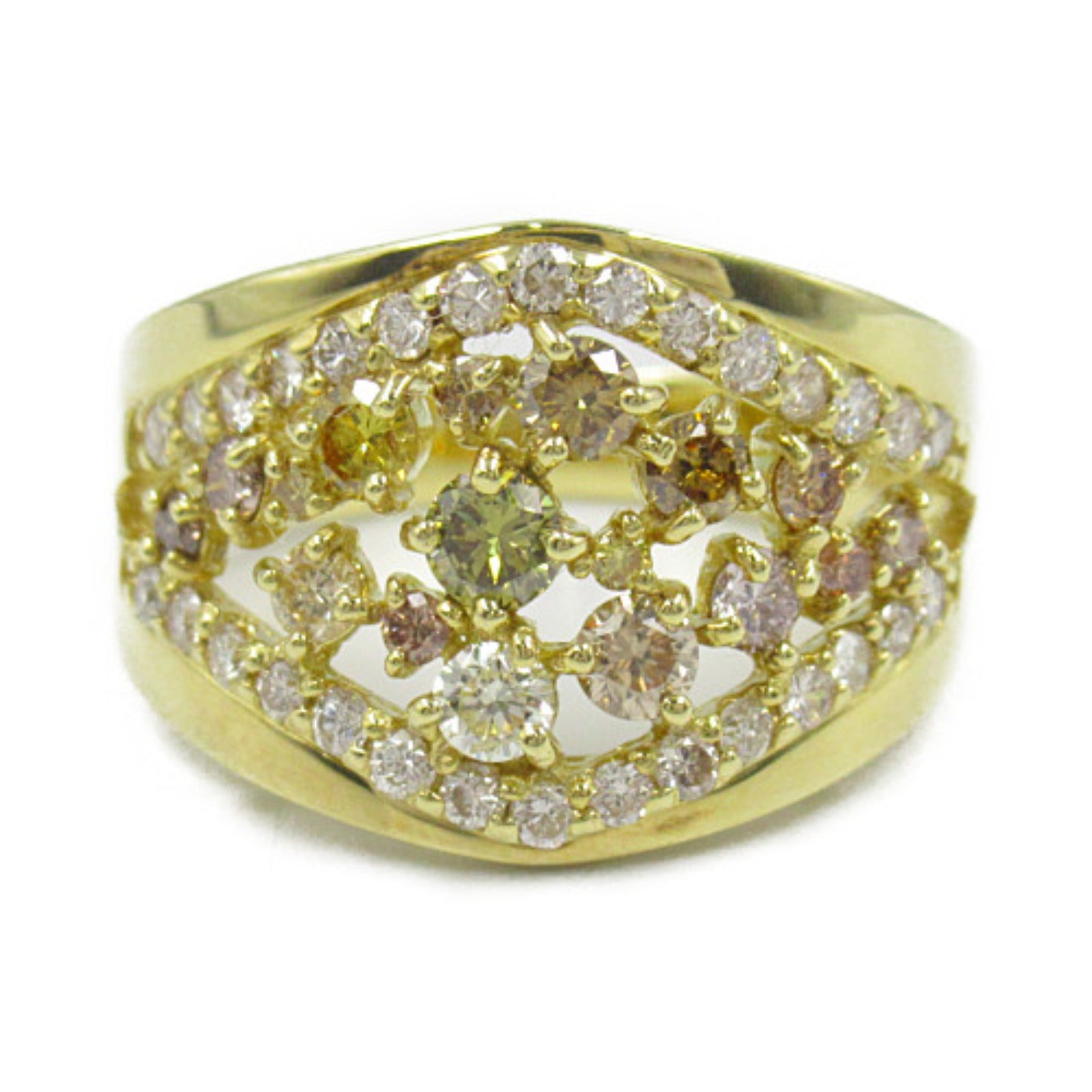 K18 Yellow Gold Diamond Ring Jewelry