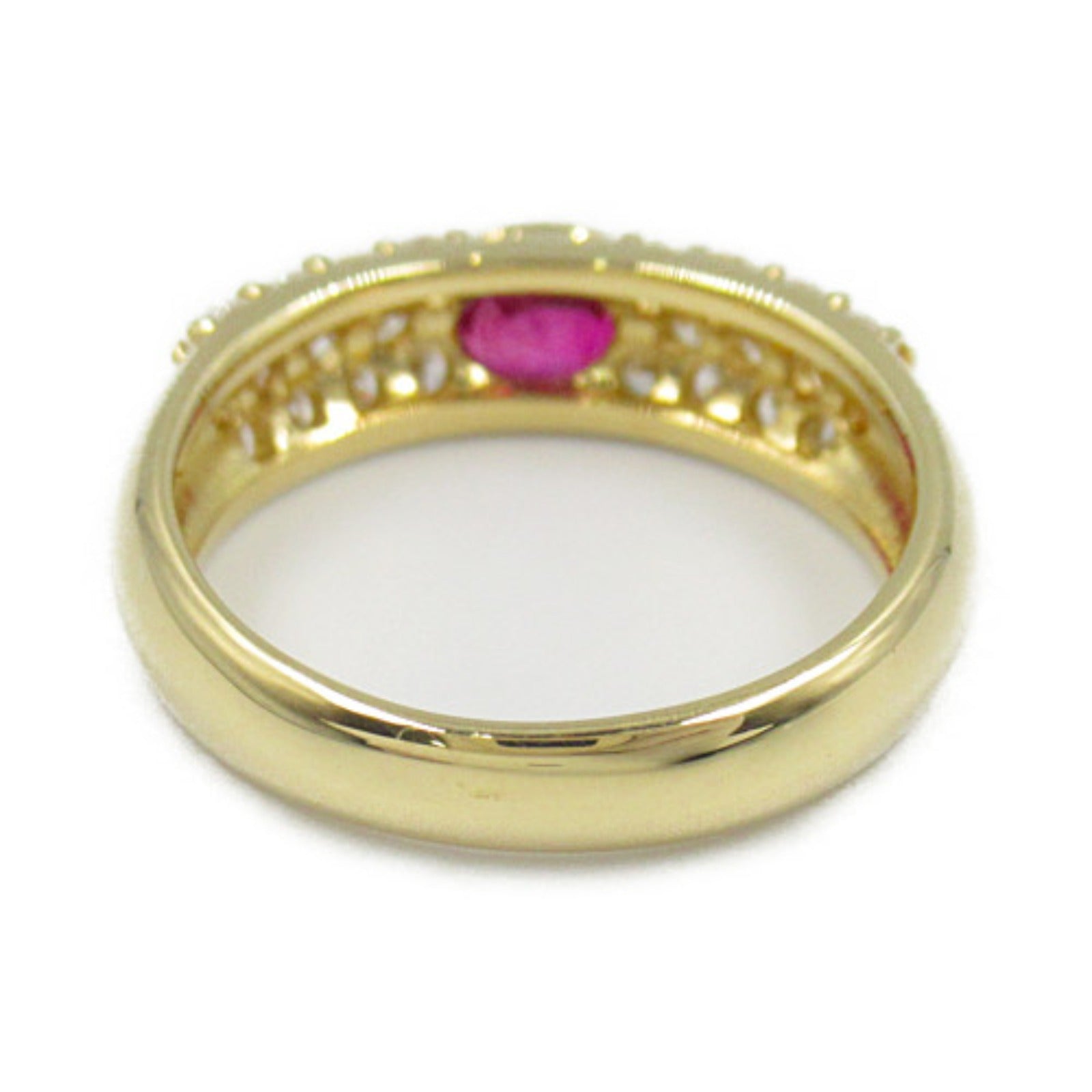 Ruby Diamond Ring K18 Yellow Gold