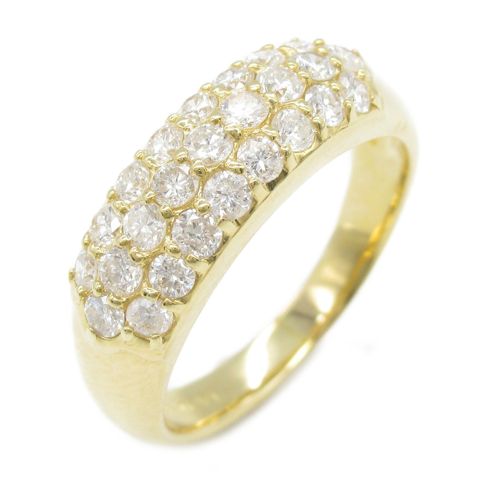 Diamond Ring K18 Yellow Gold Jewelry