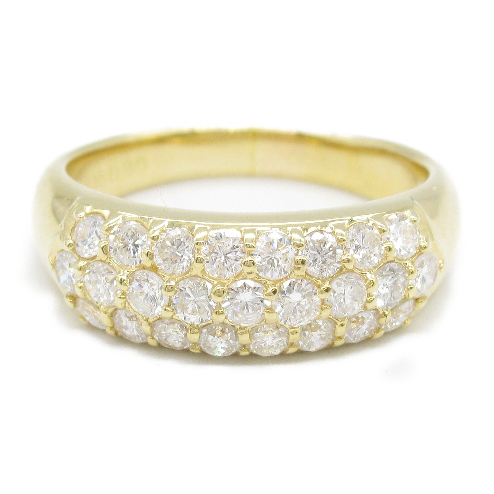 Diamond Ring K18 Yellow Gold Jewelry