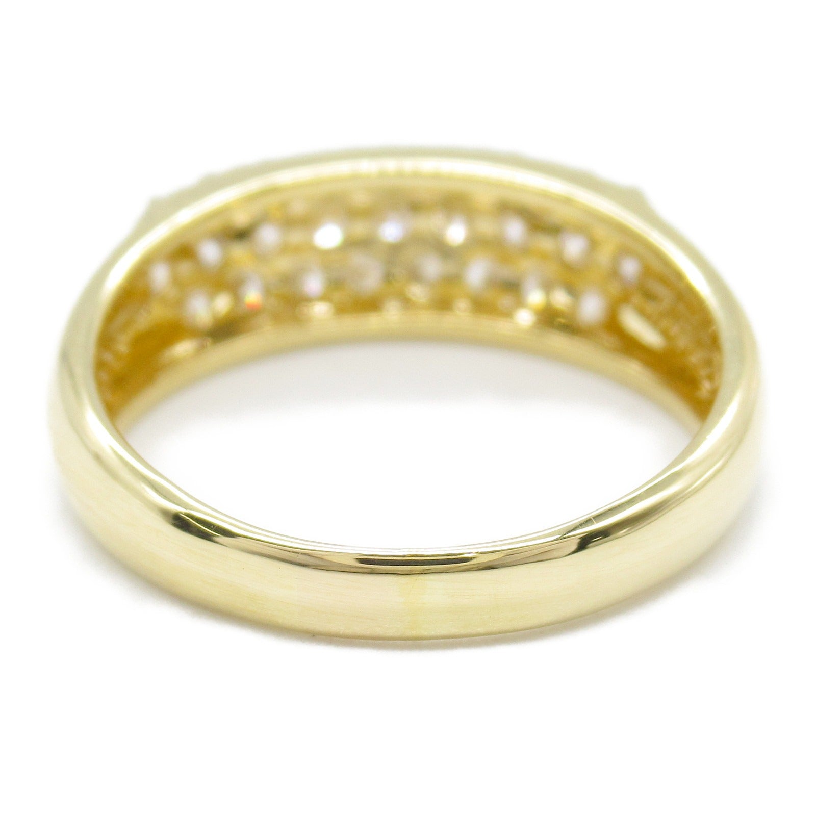 Diamond Ring K18 Yellow Gold Jewelry