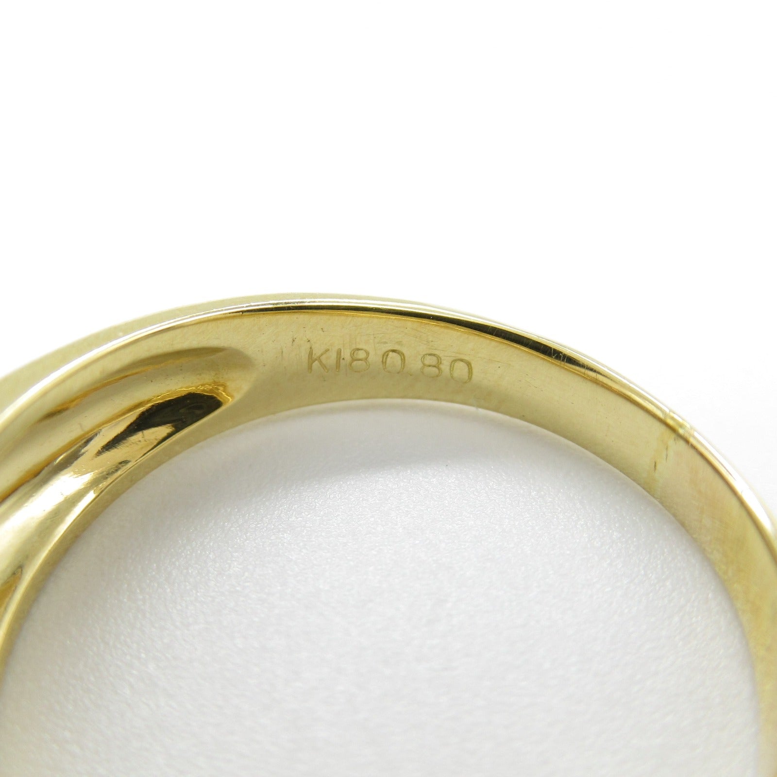 Diamond Ring K18 Yellow Gold Jewelry