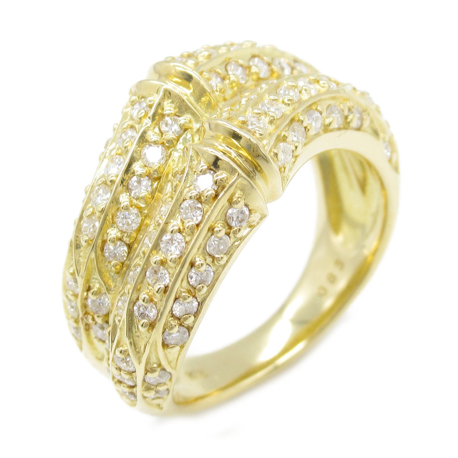 K18 Yellow Gold Diamond Ring Jewelry