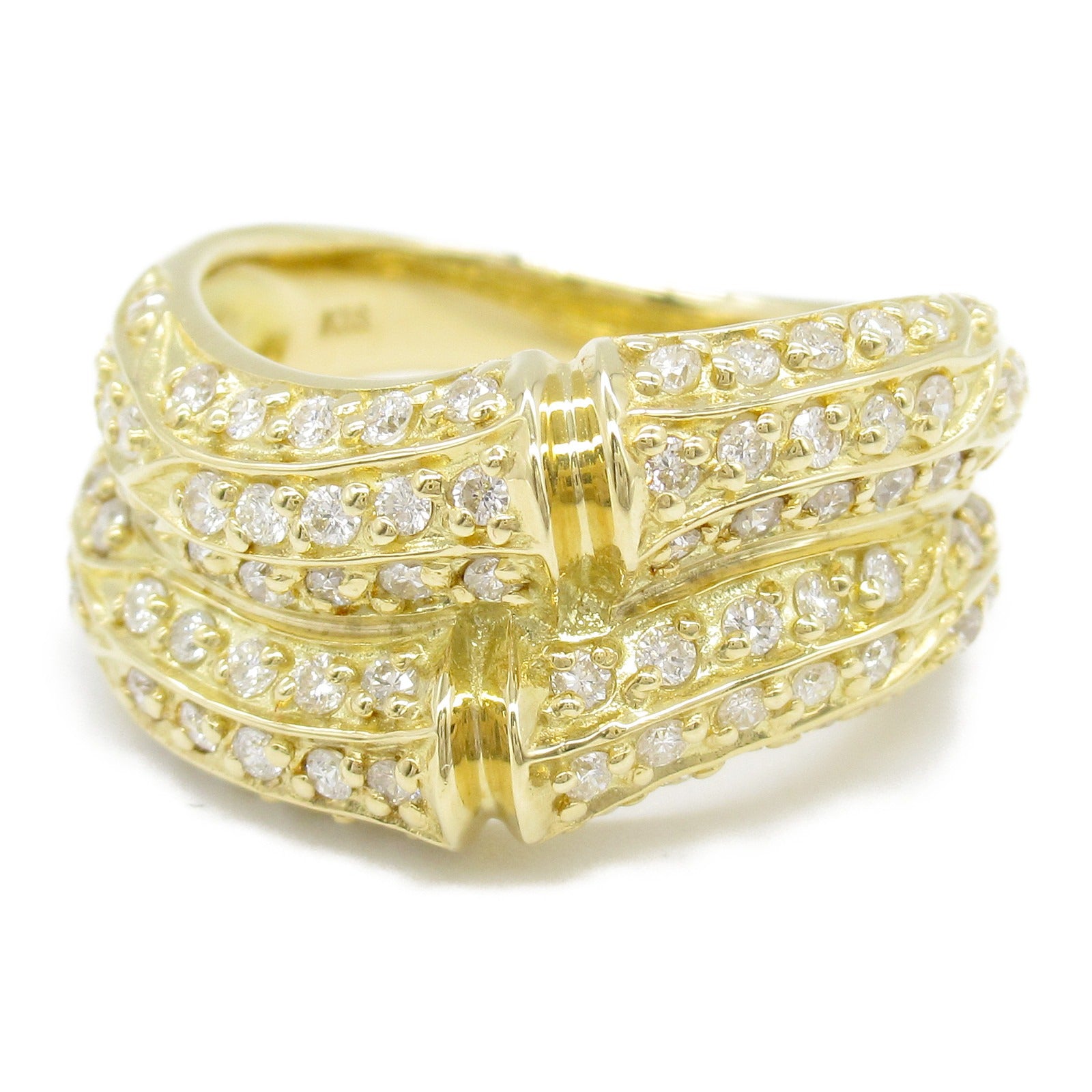 K18 Yellow Gold Diamond Ring Jewelry