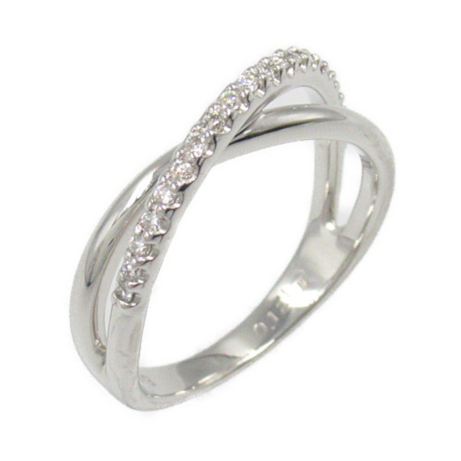 Diamond Ring K18WG White Gold 0.12ct