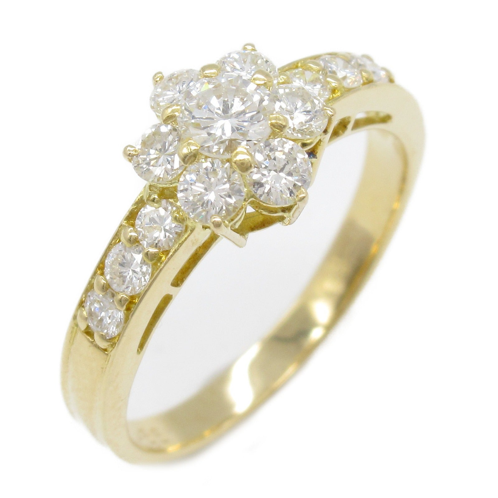 K18 Yellow Gold Diamond Ring Jewelry