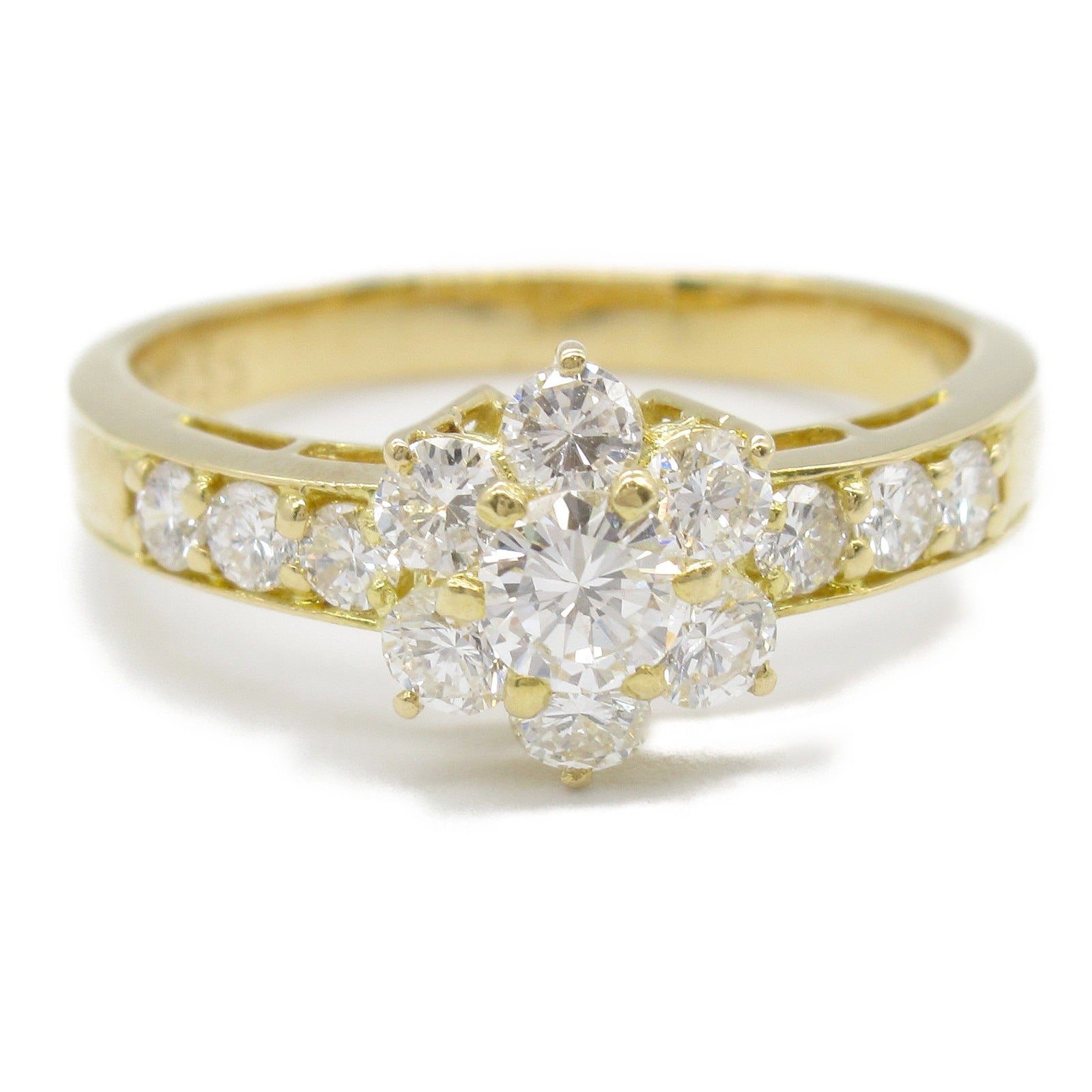 K18 Yellow Gold Diamond Ring Jewelry