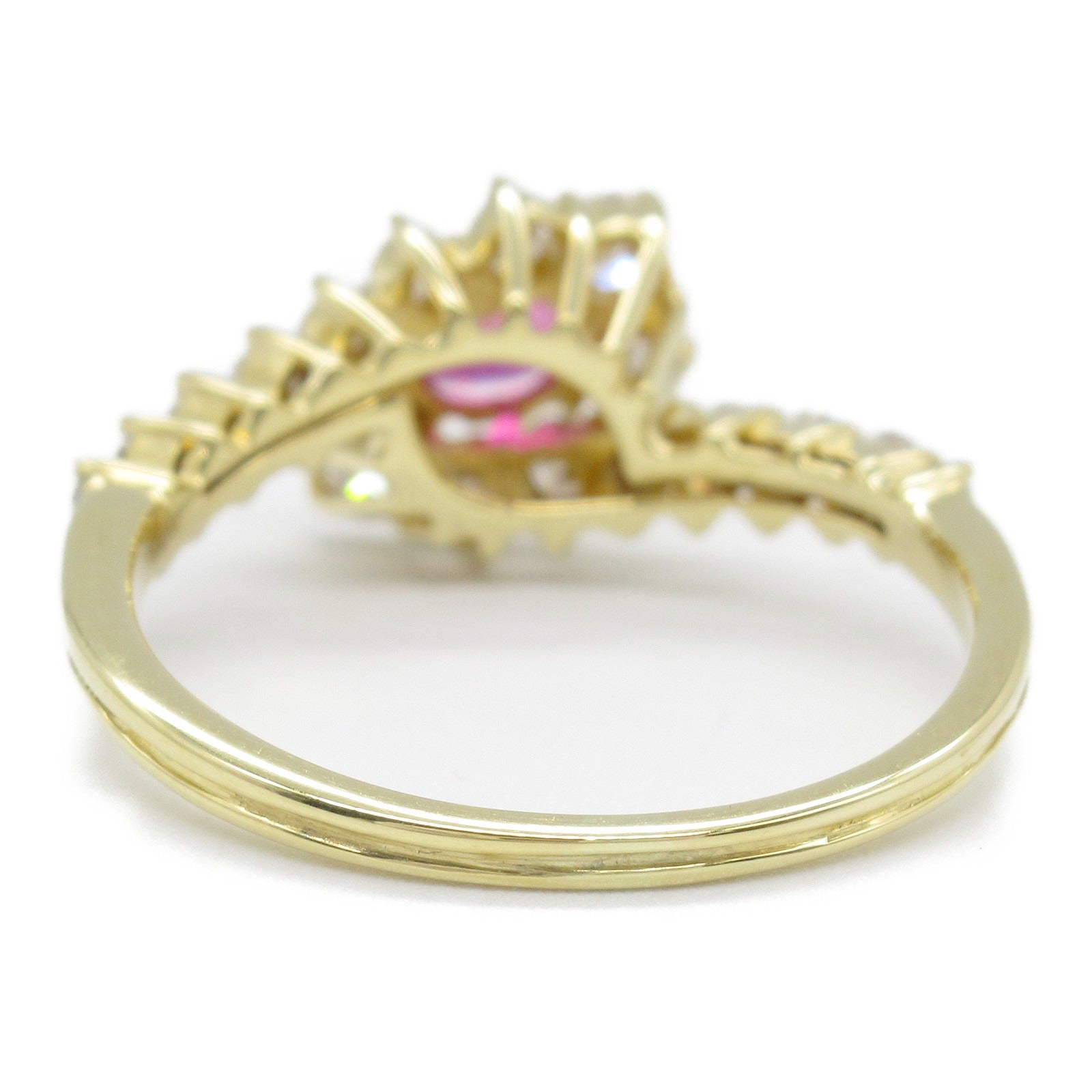 Ruby Diamond Ring K18 Yellow Gold