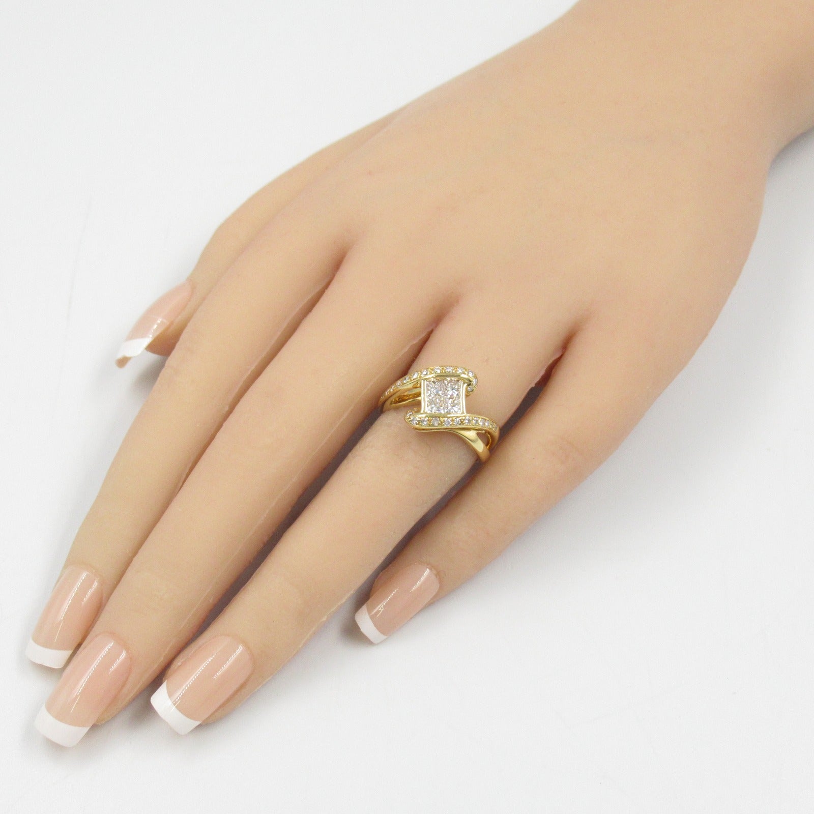 K18 Yellow Gold Diamond Ring Jewelry