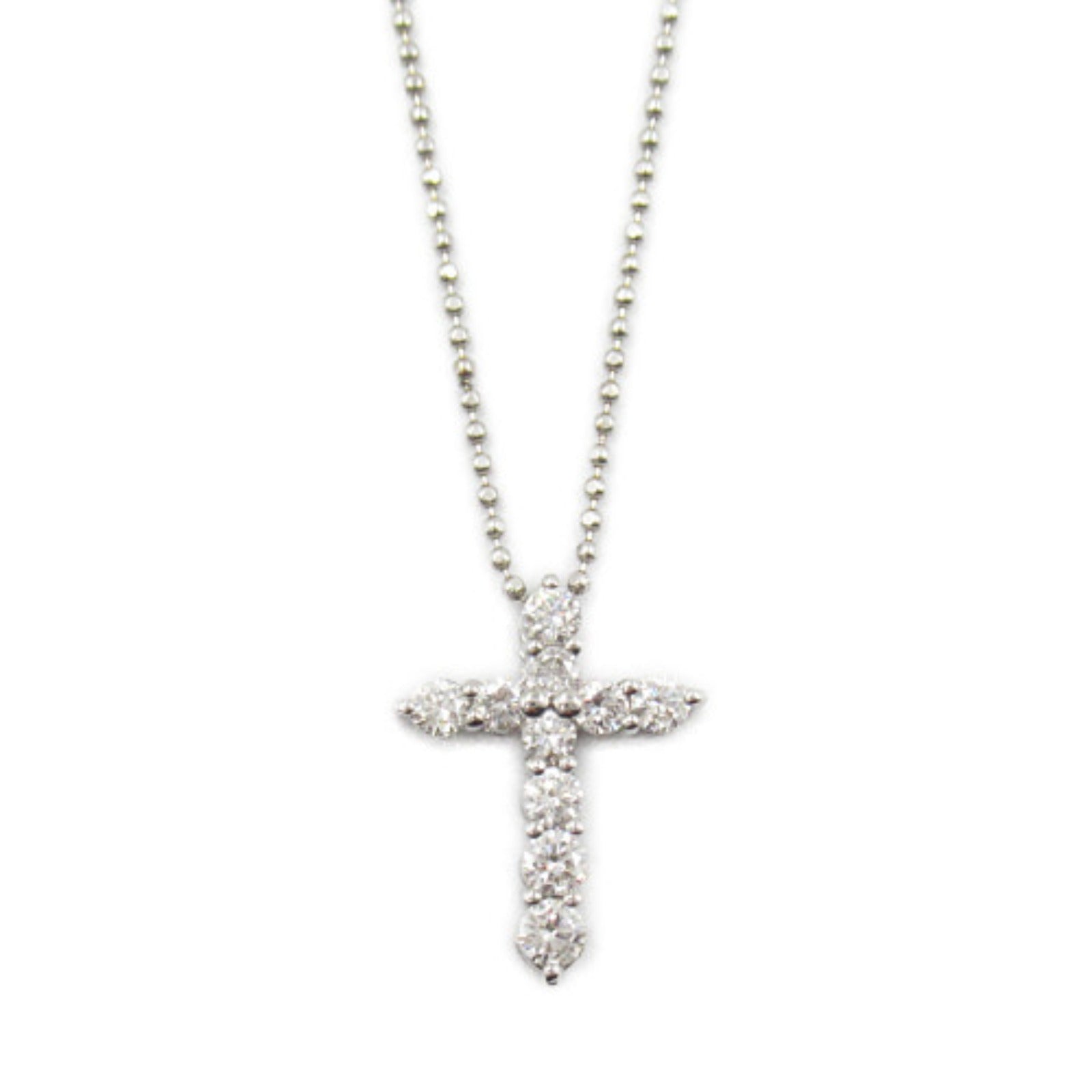 K18WG White Gold Diamond Necklace Jewelry