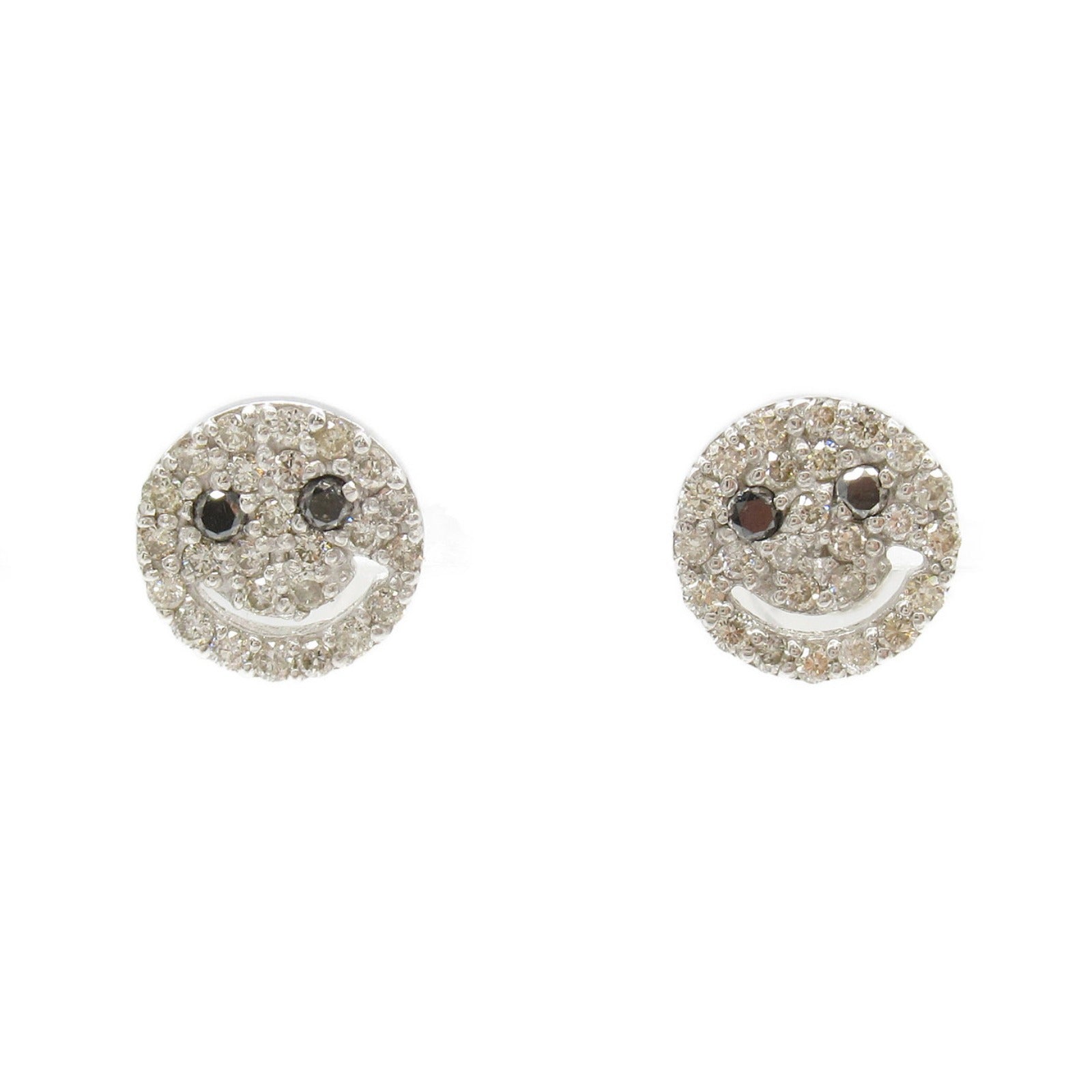 Diamond Earrings K18WG White Gold Jewelry