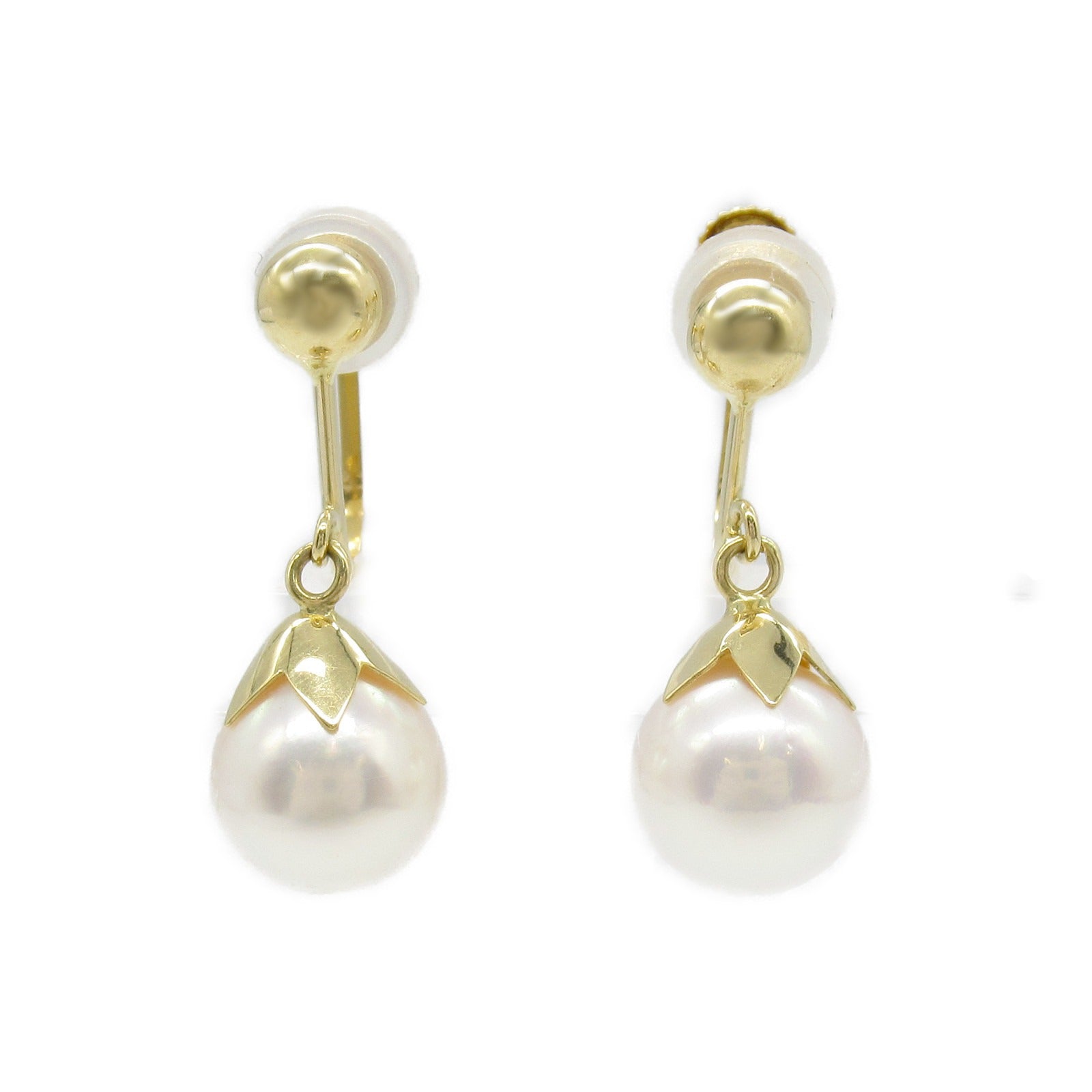 K18 Yellow Gold Pearl Earrings