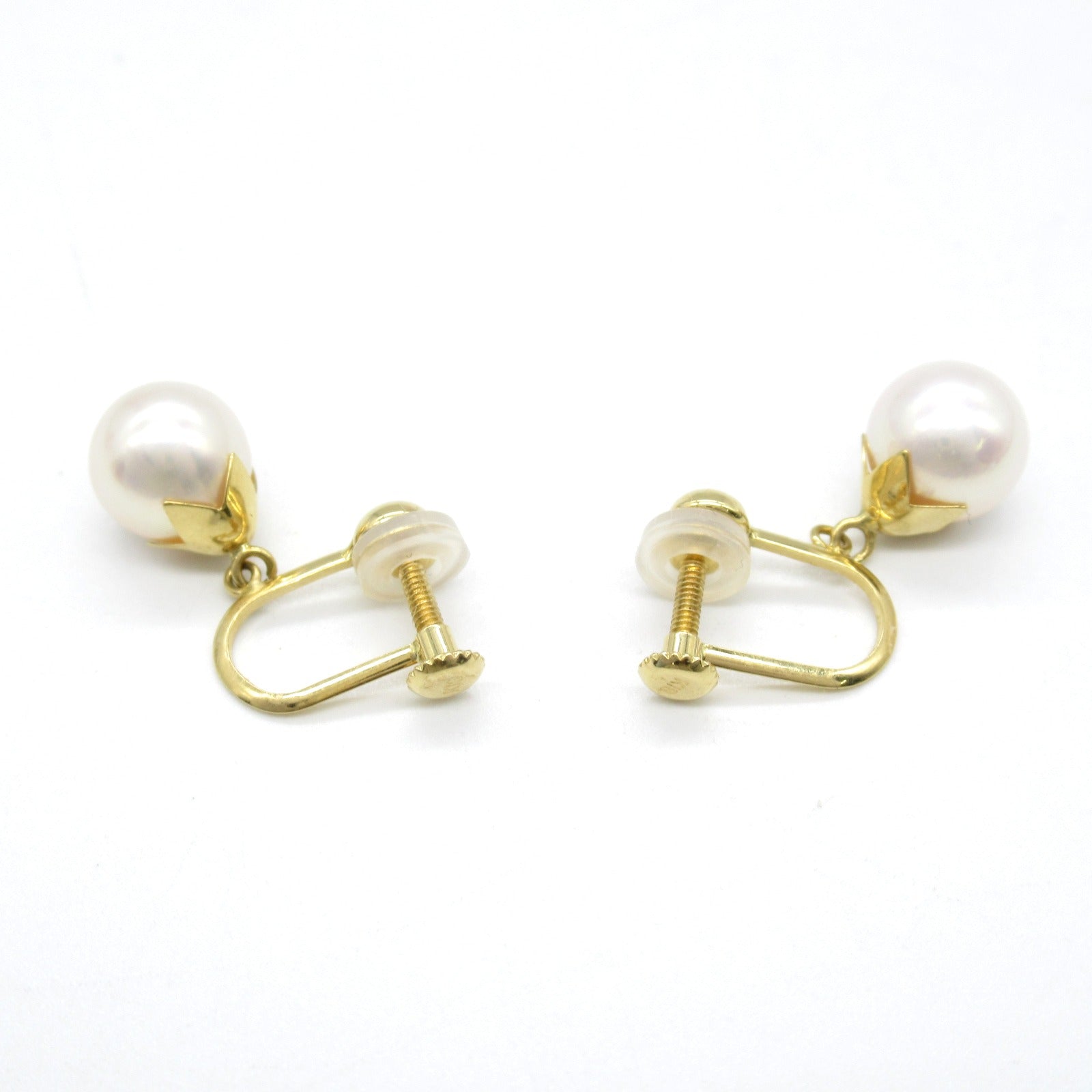 K18 Yellow Gold Pearl Earrings