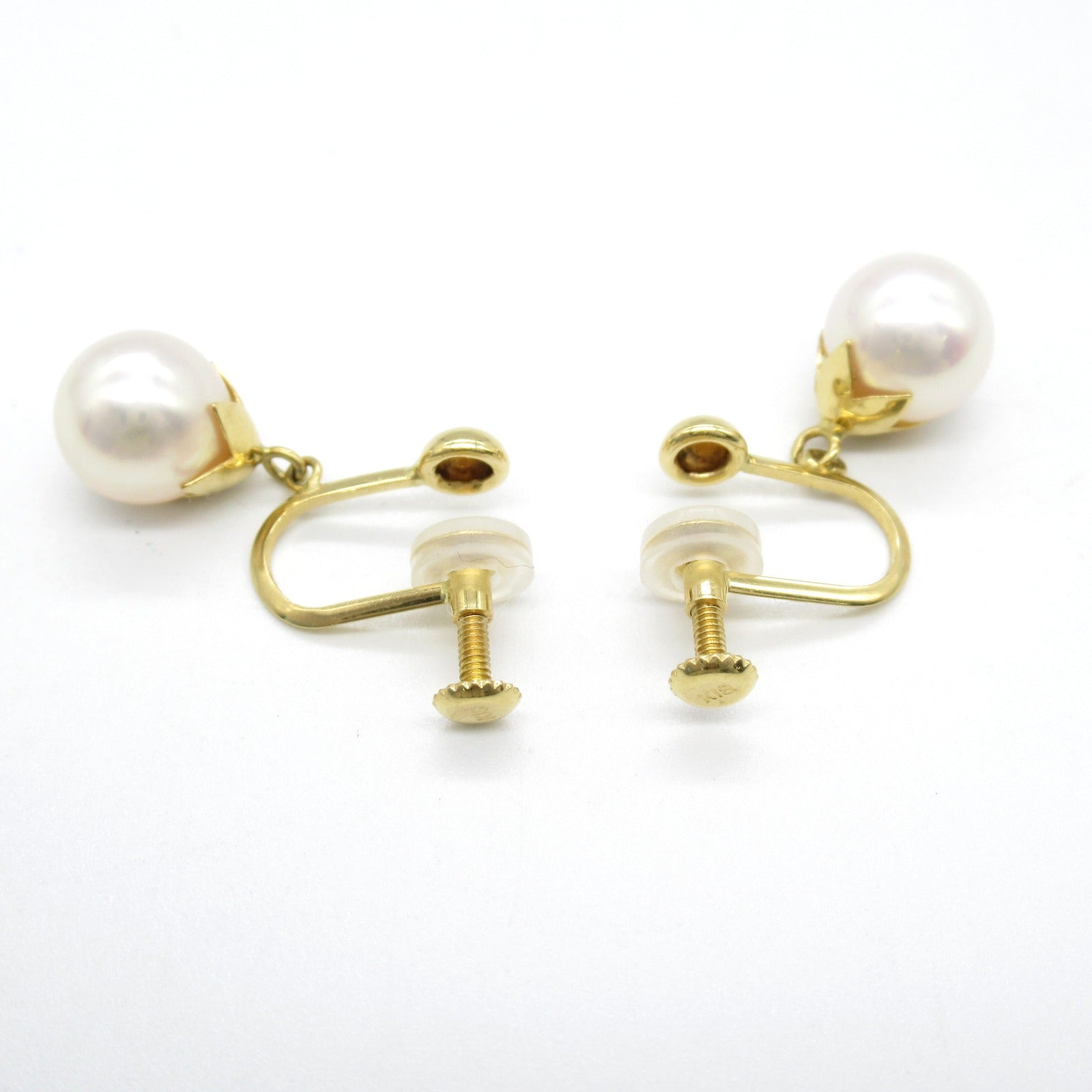 K18 Yellow Gold Pearl Earrings