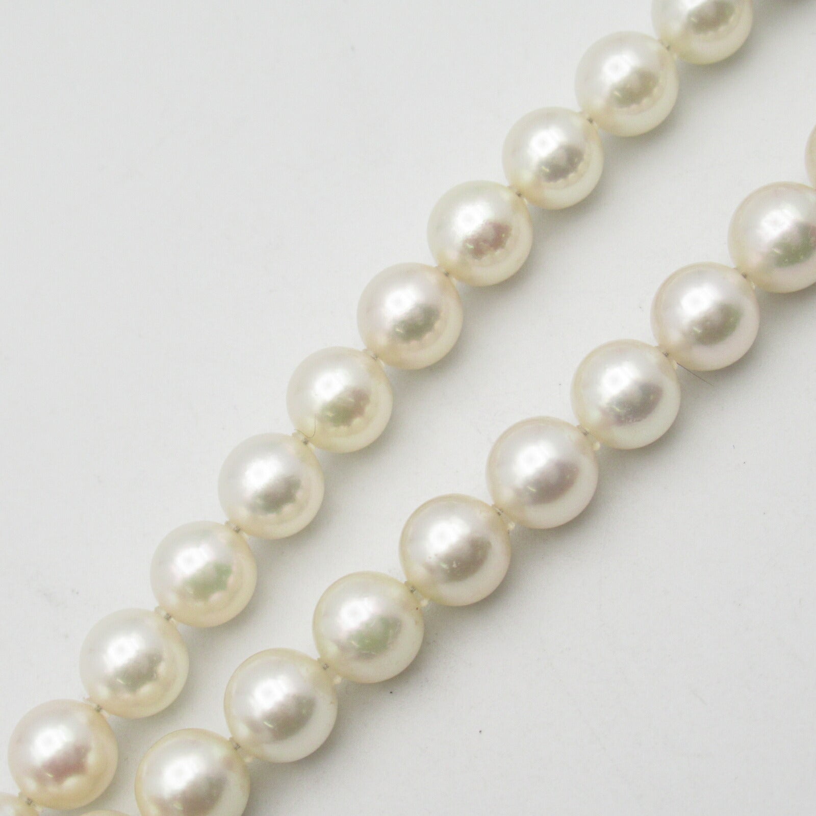 Pearl Necklace Earrings Set Silver925 Pt900