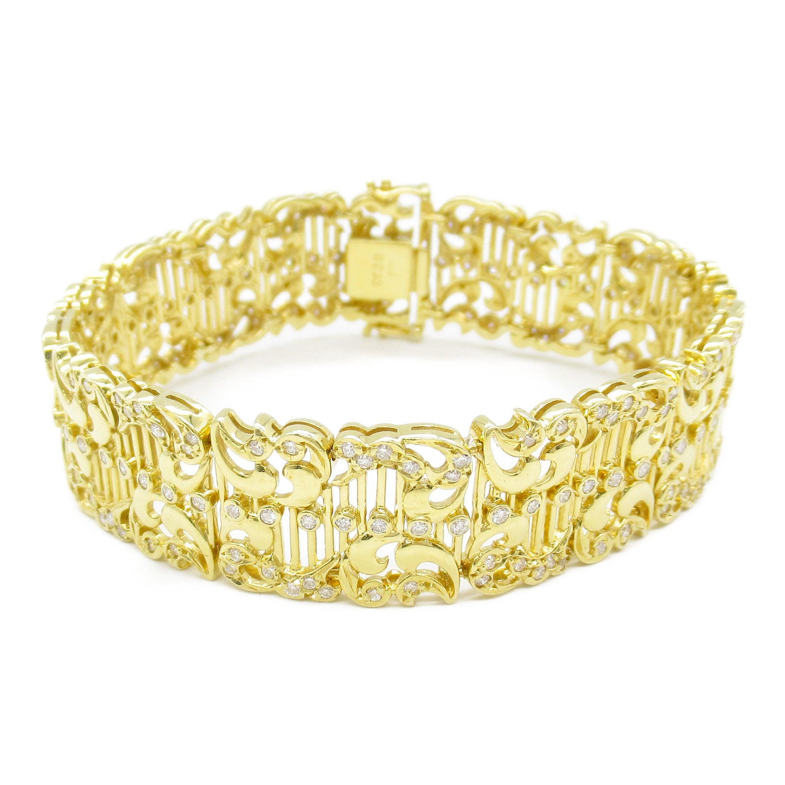 K18 Yellow Gold Diamond Bracelet Jewelry