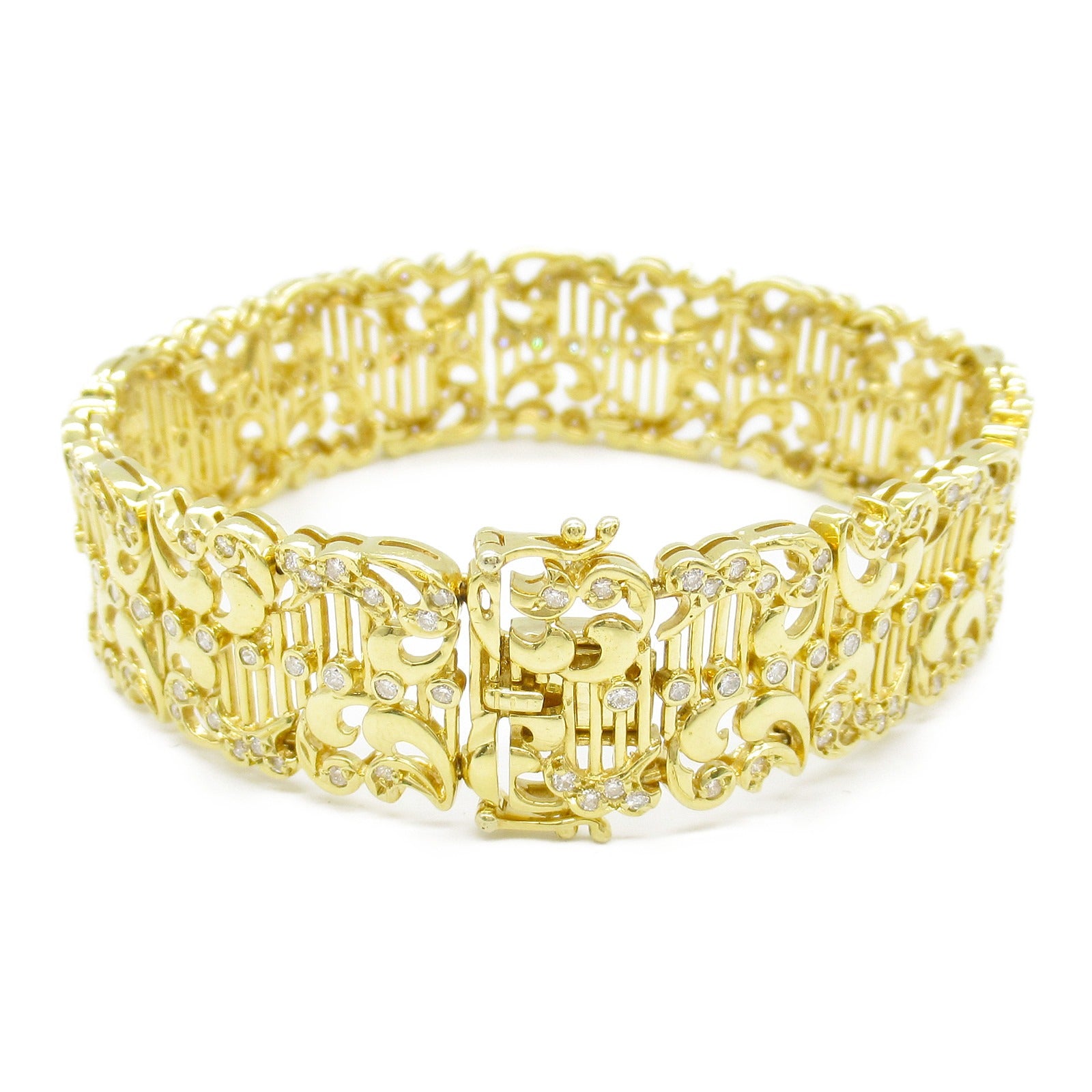 K18 Yellow Gold Diamond Bracelet Jewelry