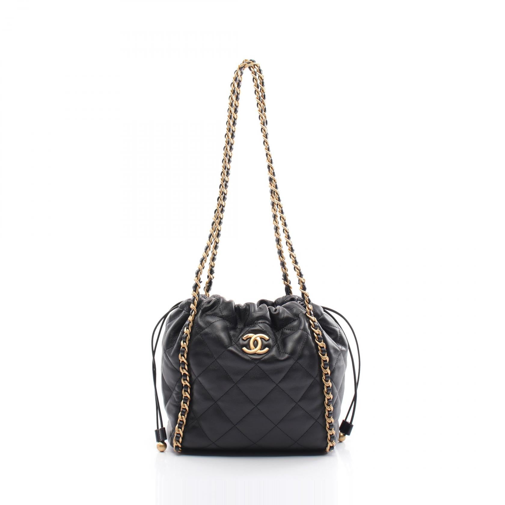 Chanel Leather Shoulder Bag Black