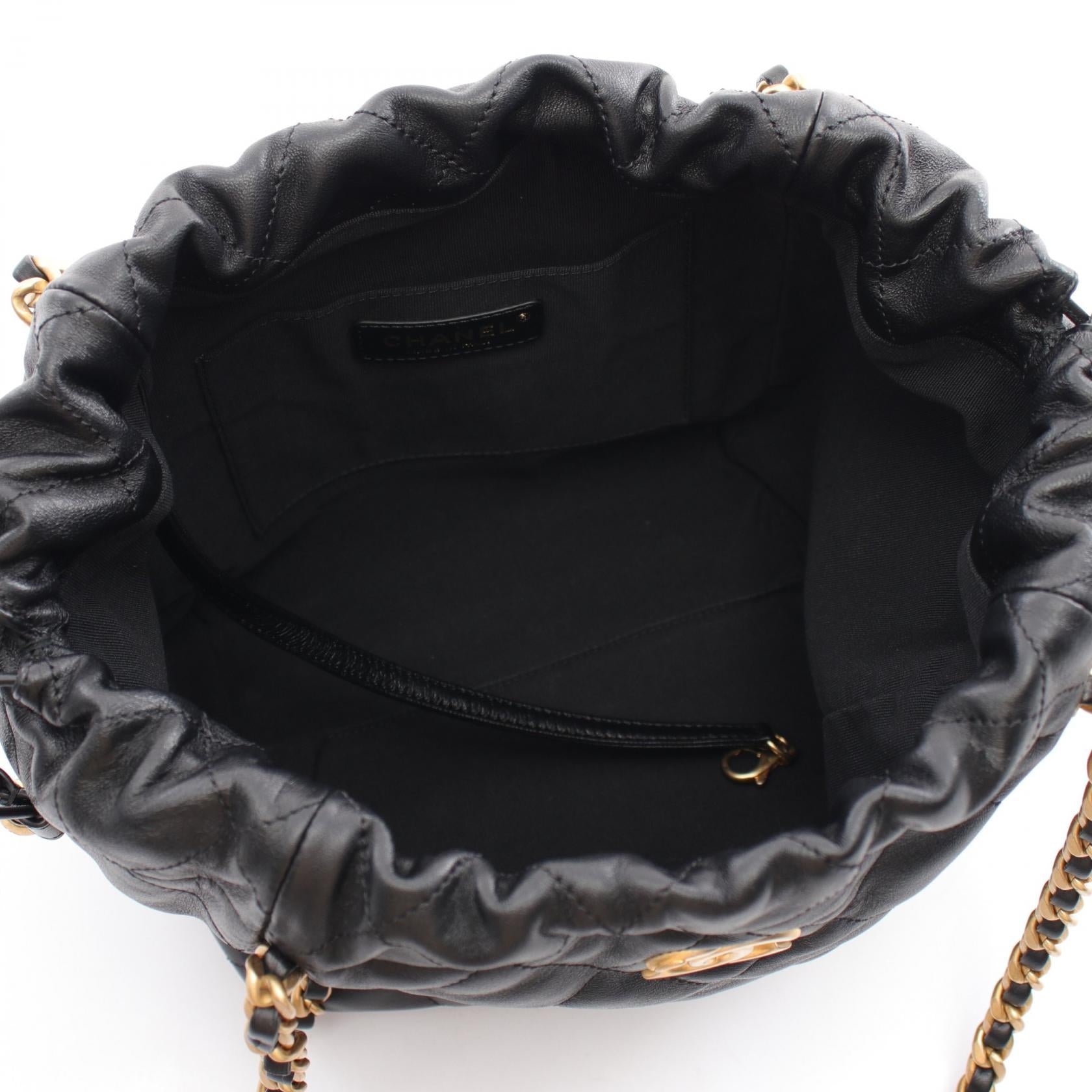 Chanel Leather Shoulder Bag Black