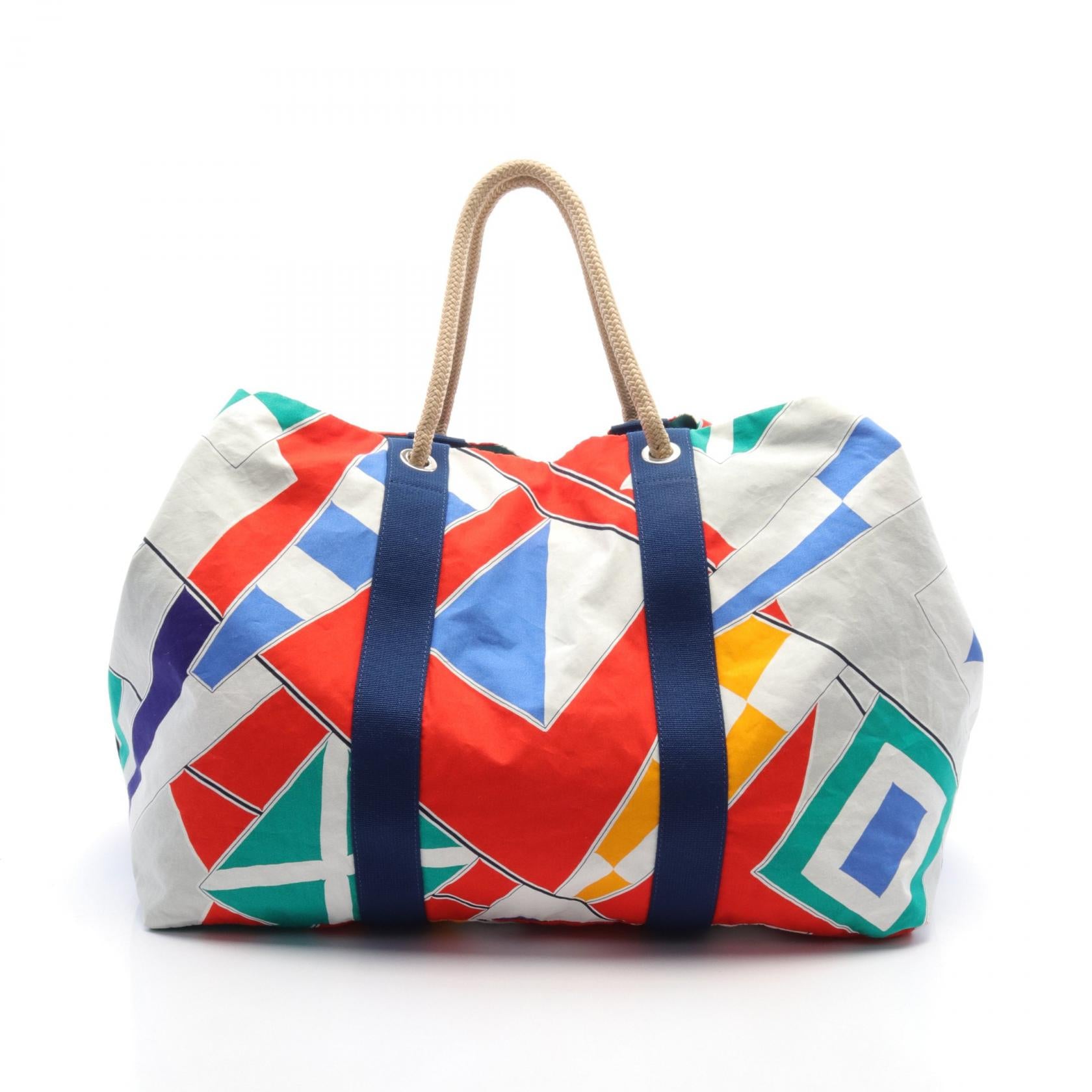 Hermes Cotton Beach Tote Bag Multicolor