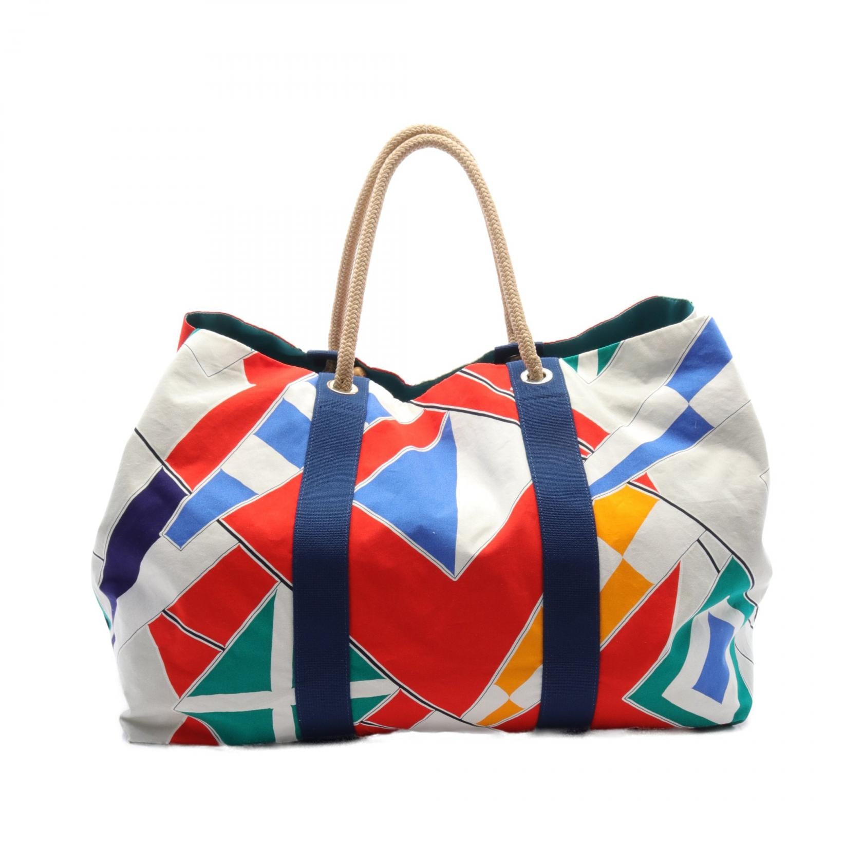 Hermes Cotton Beach Tote Bag Multicolor