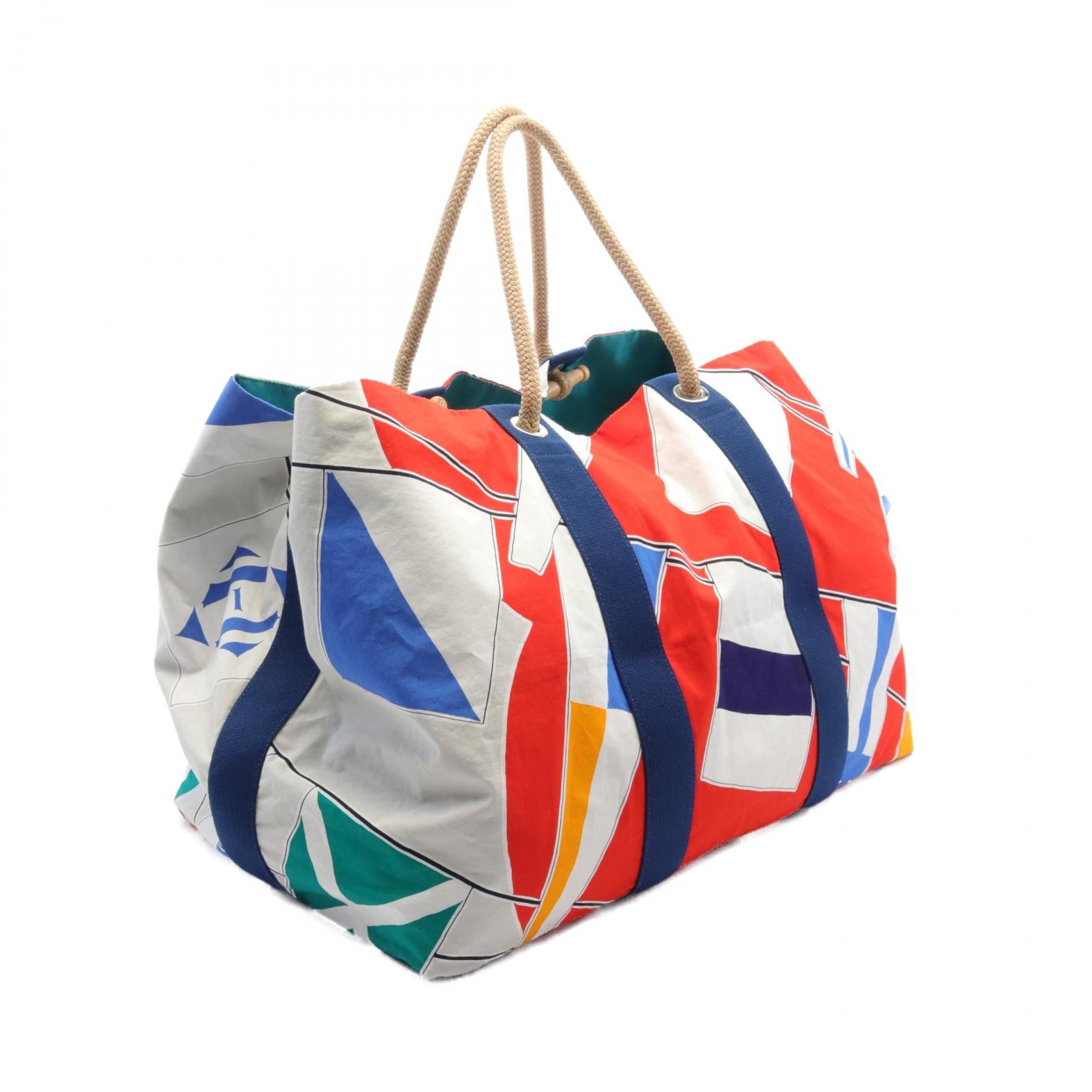 Hermes Cotton Beach Tote Bag Multicolor