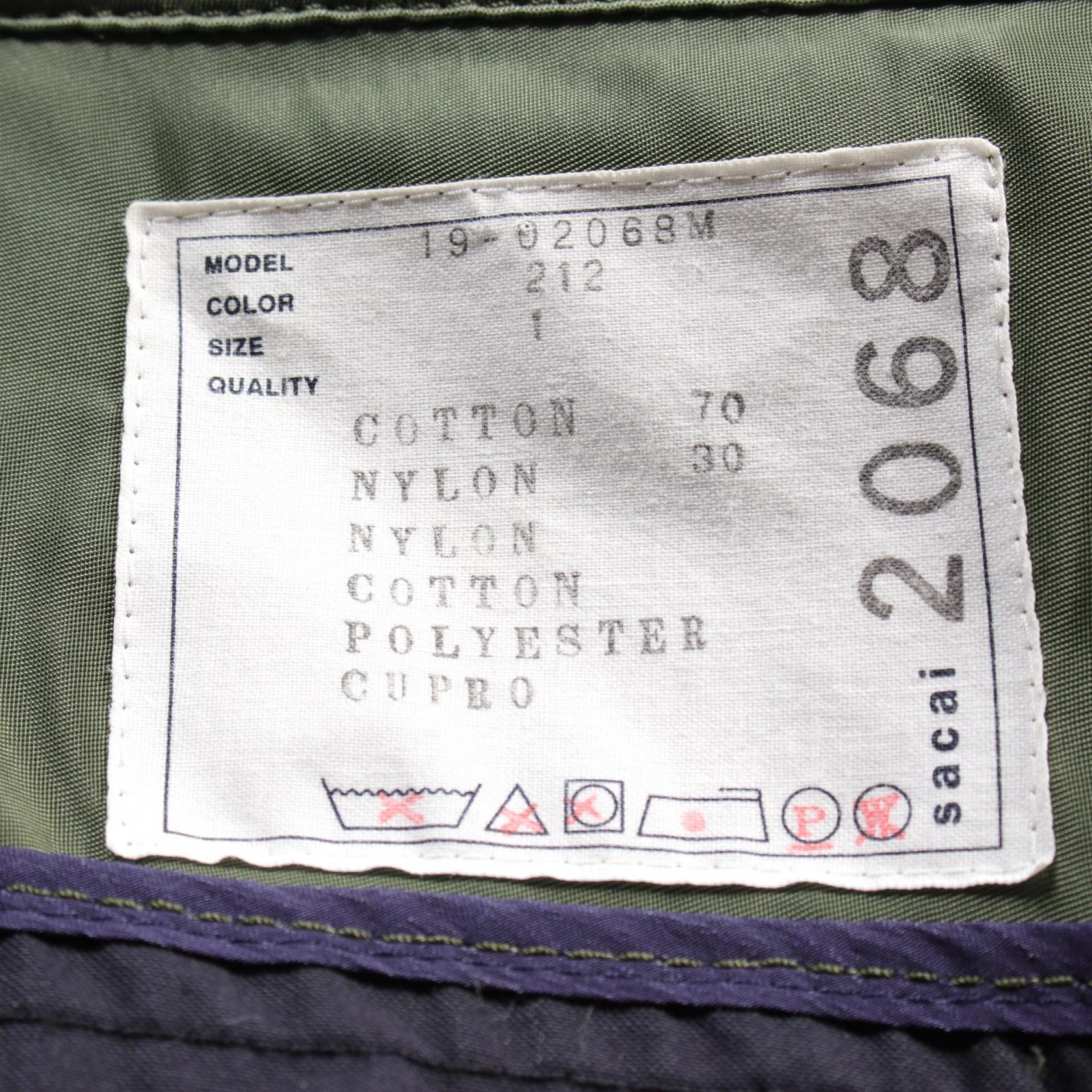 Sacai Hybrid Military Blouson Cotton/Nylon