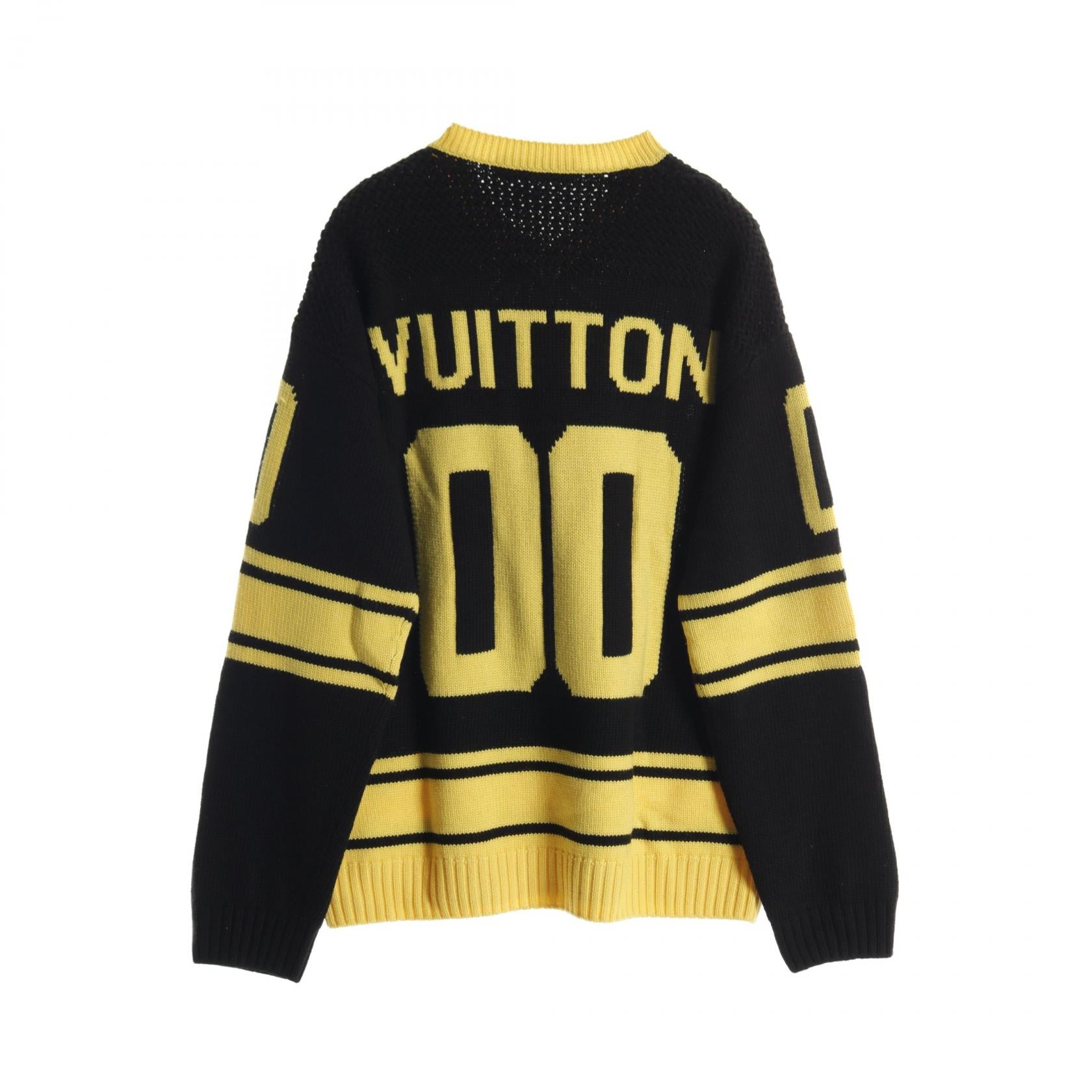 Louis Vuitton Wool Intarsia Football Knit Top