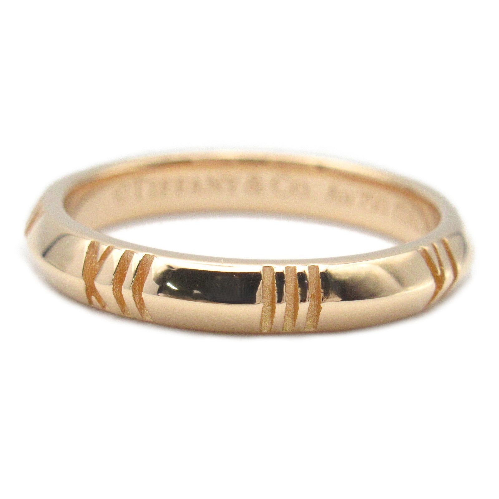 Tiffany & Co Atlas X Narrow Ring K18PG Pink Gold