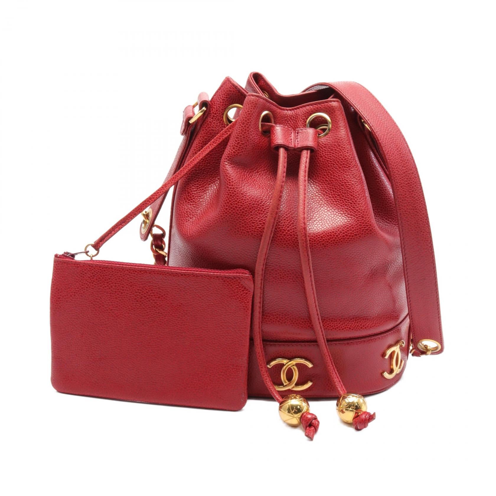 Chanel Triple Coco Mark Shoulder Bag Red