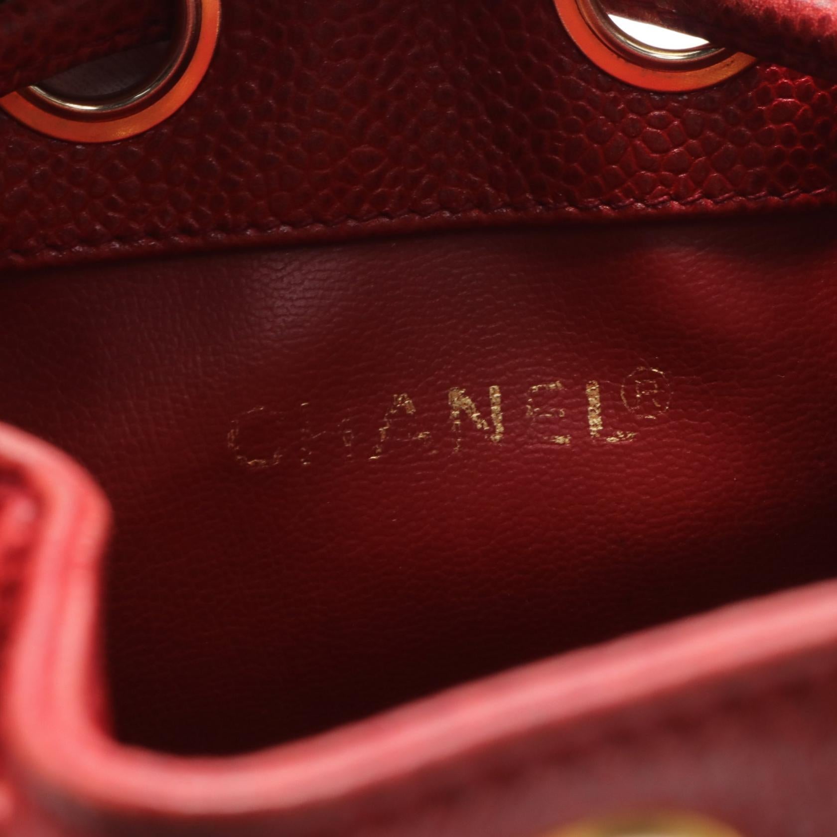 Chanel Triple Coco Mark Shoulder Bag Red