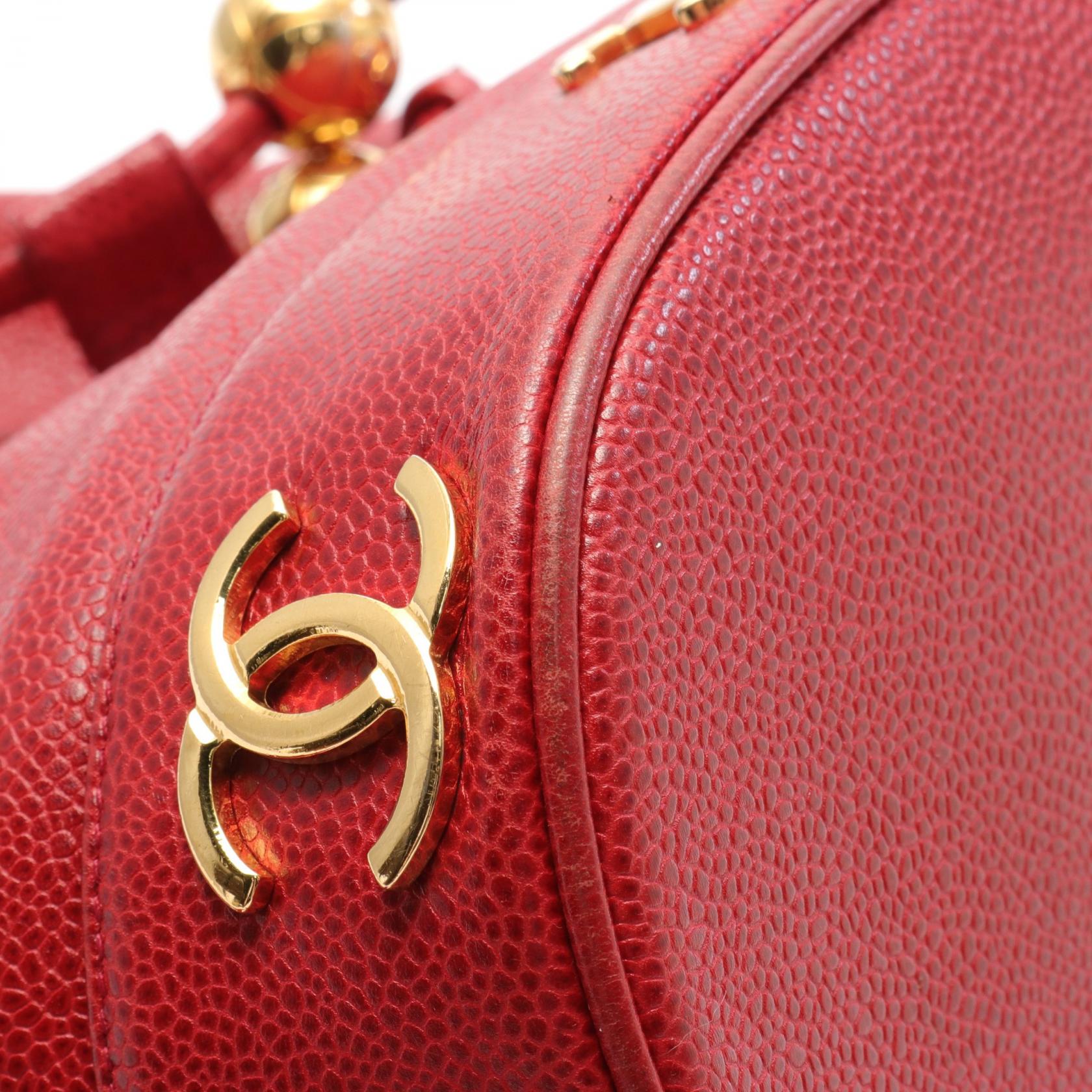 Chanel Triple Coco Mark Shoulder Bag Red