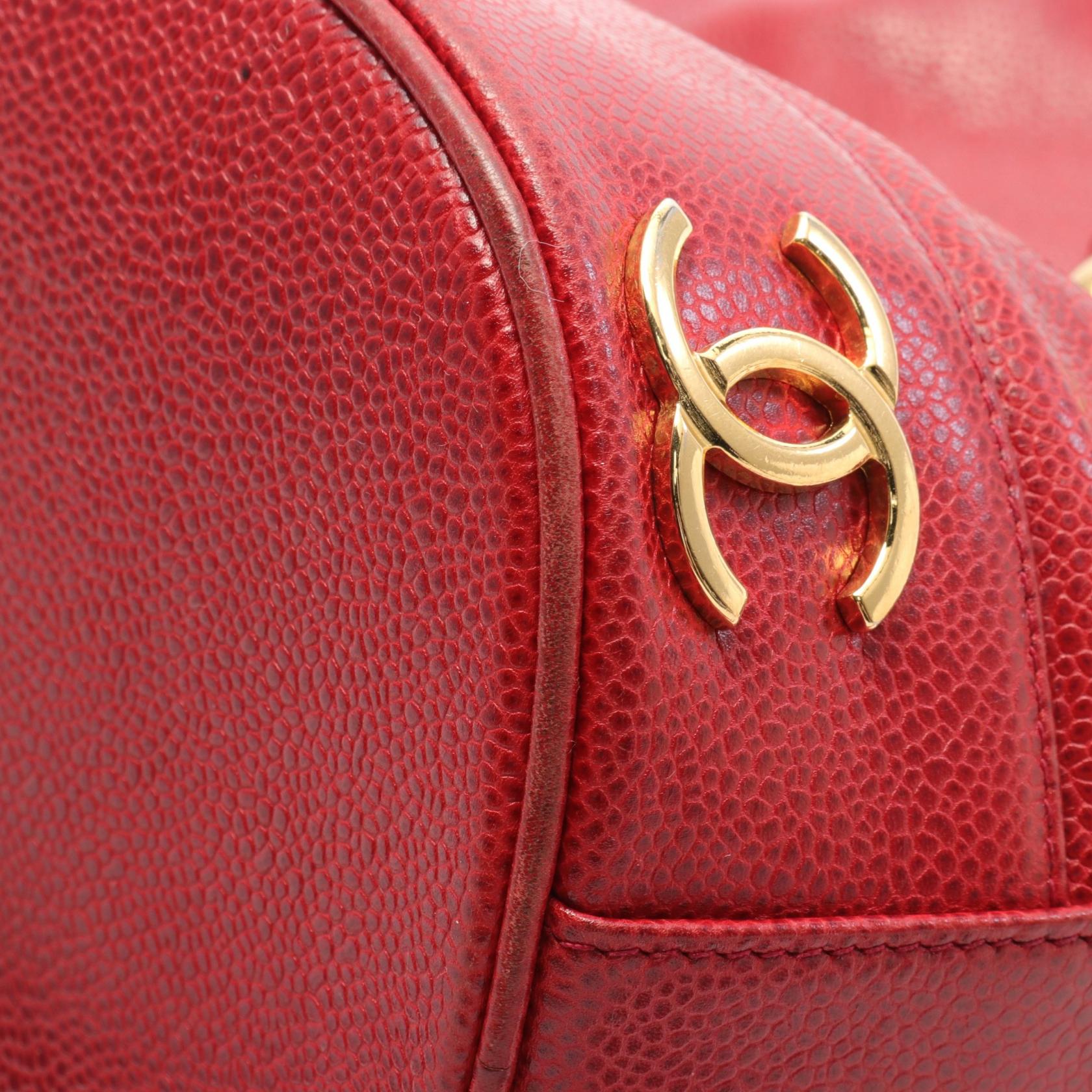 Chanel Triple Coco Mark Shoulder Bag Red