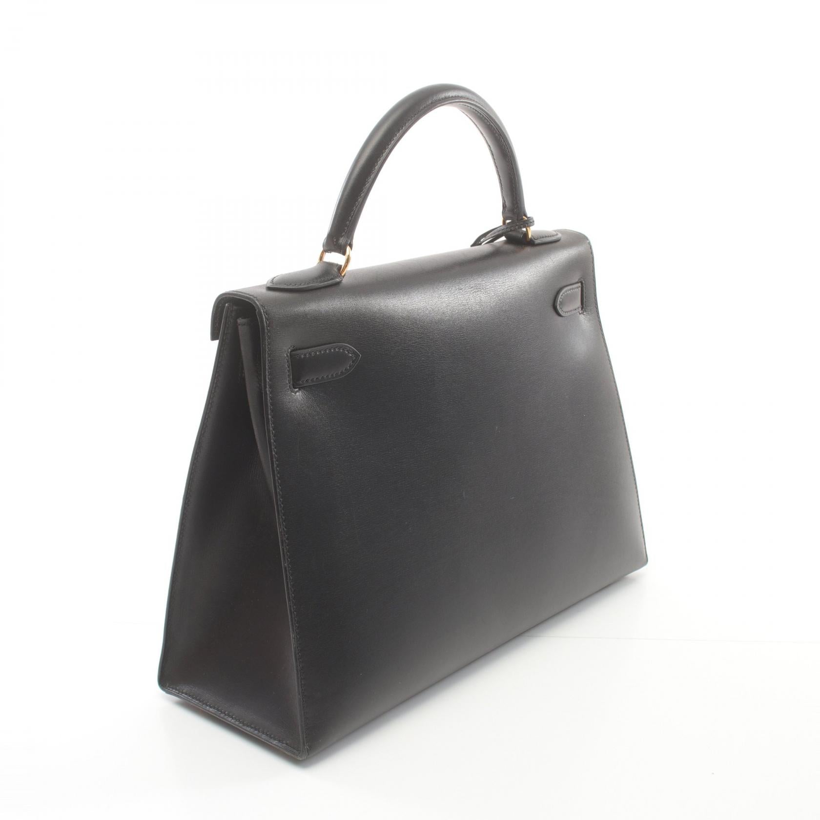 Hermes Kelly 32 Handbag Black Leather