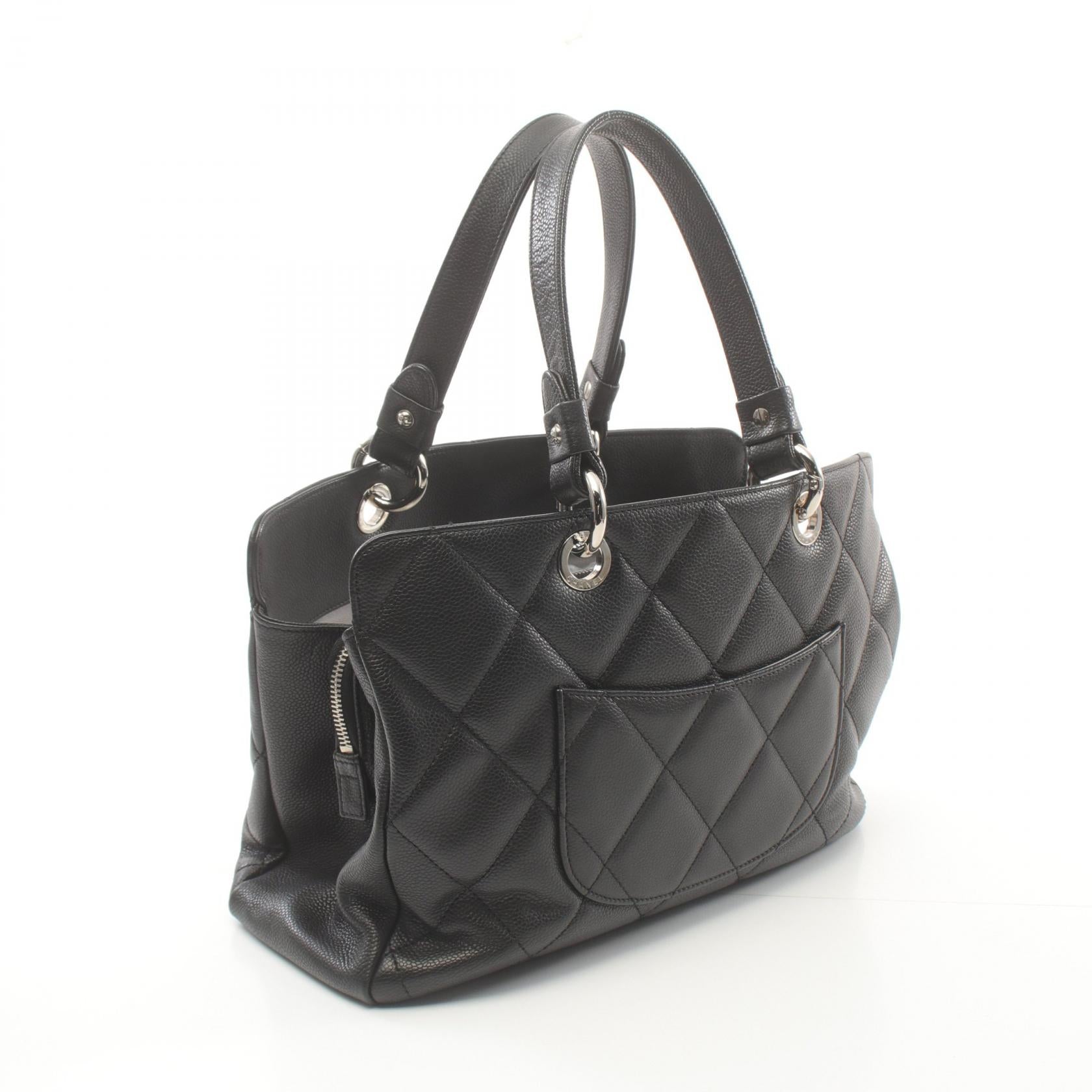 Chanel Matelasse Leather Tote Bag Black