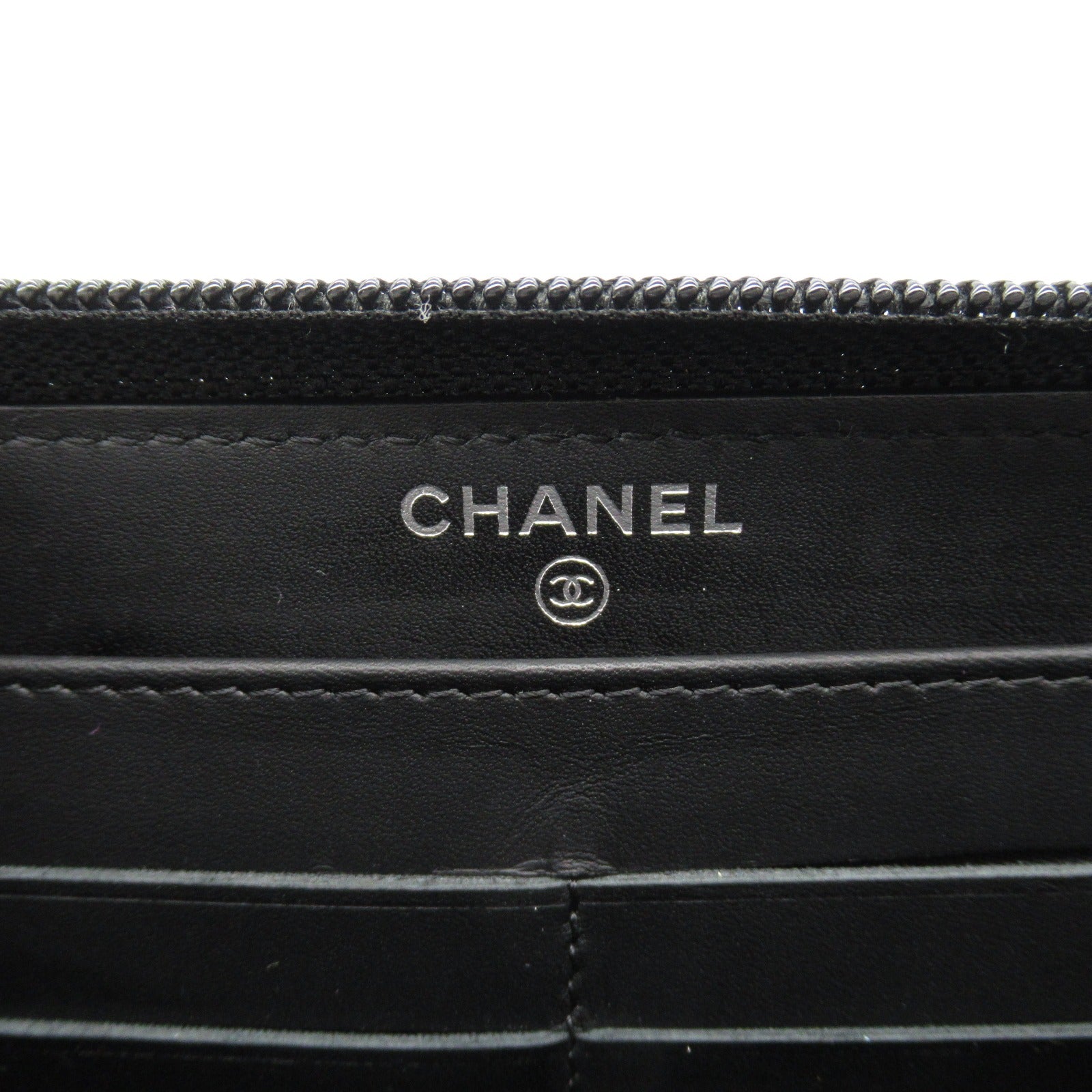 Chanel Leather Grain Calfskin Round Wallet