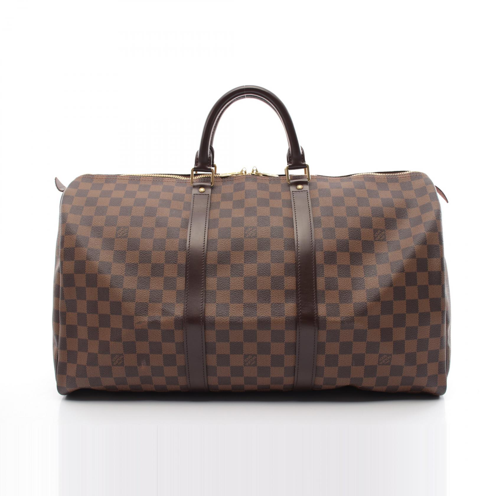 Louis Vuitton Damier Ebene Keepall 50 Boston Bag