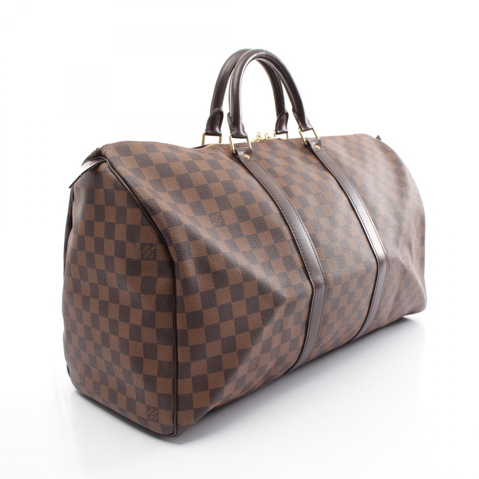 Louis Vuitton Damier Ebene Keepall 50 Boston Bag