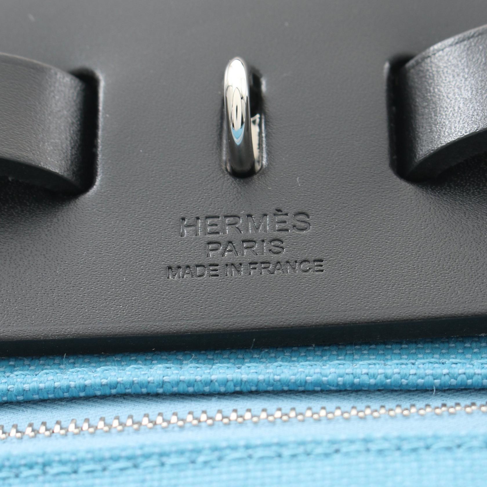 Hermes Aile Bag Zip PM Handbag Blue/Black