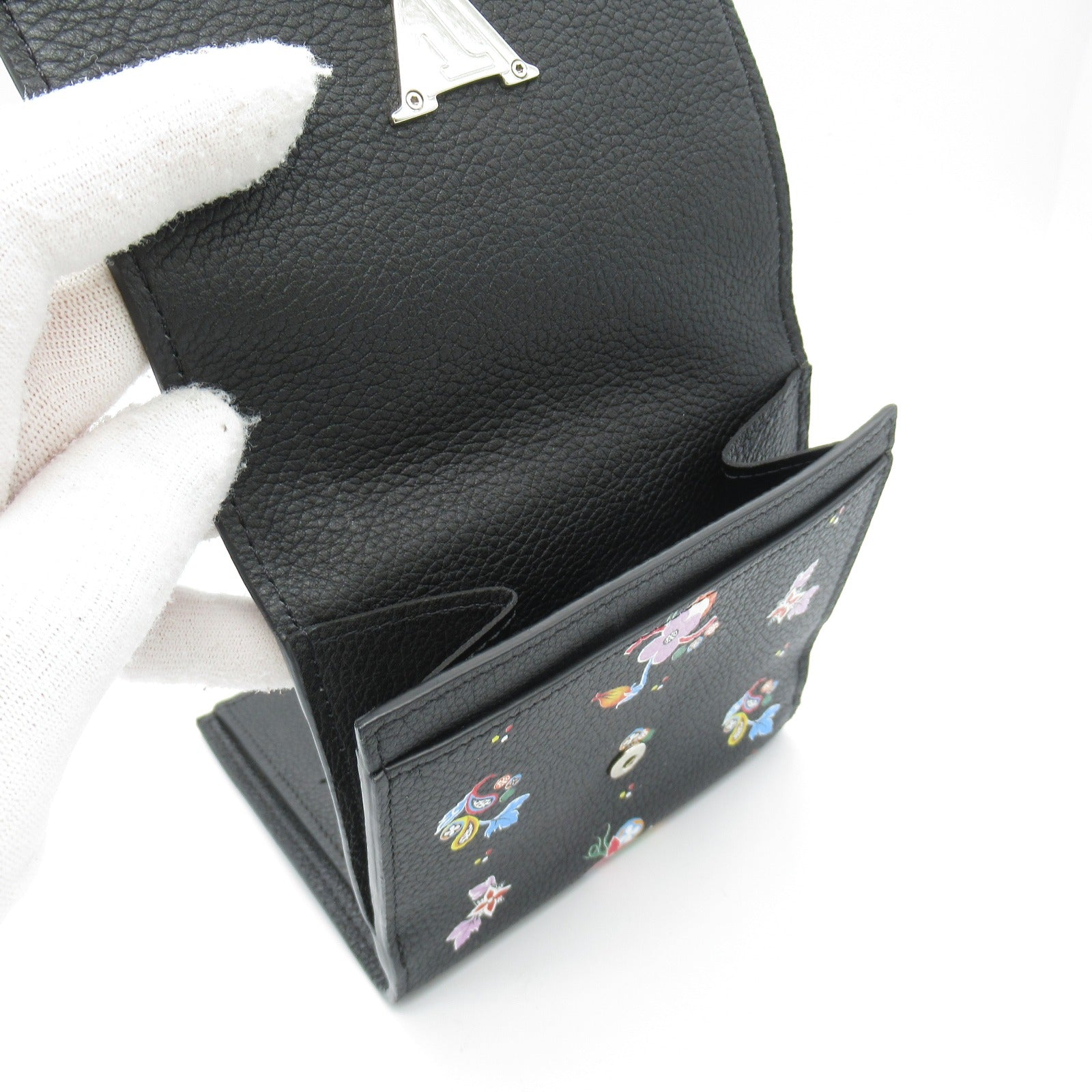 Louis Vuitton Lockme Compact Wallet Black M62081