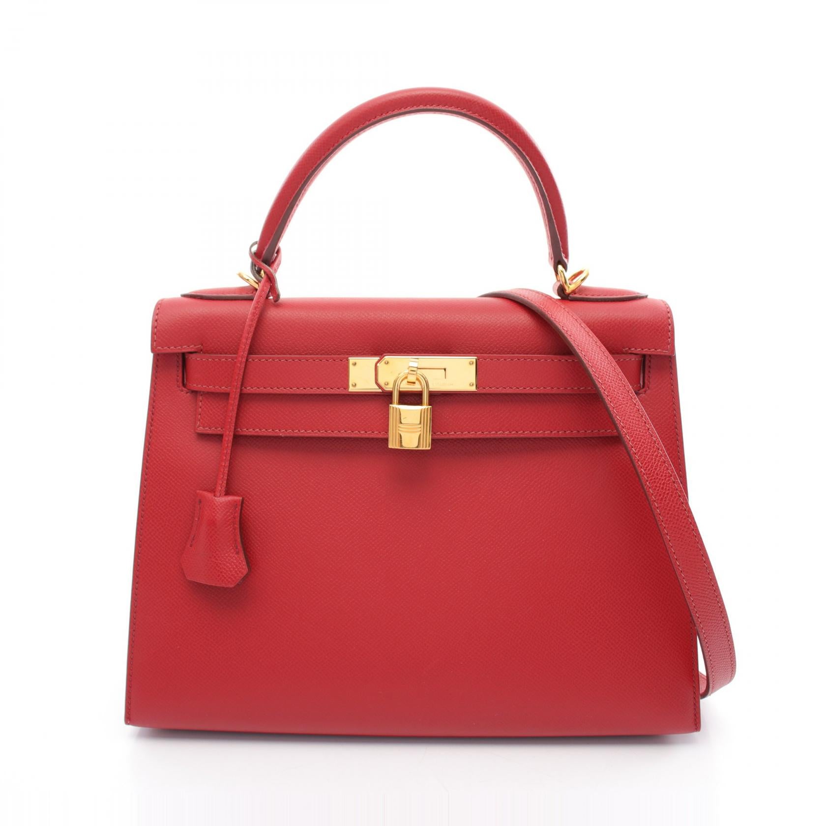 Hermes Kelly 28 Handbag Red