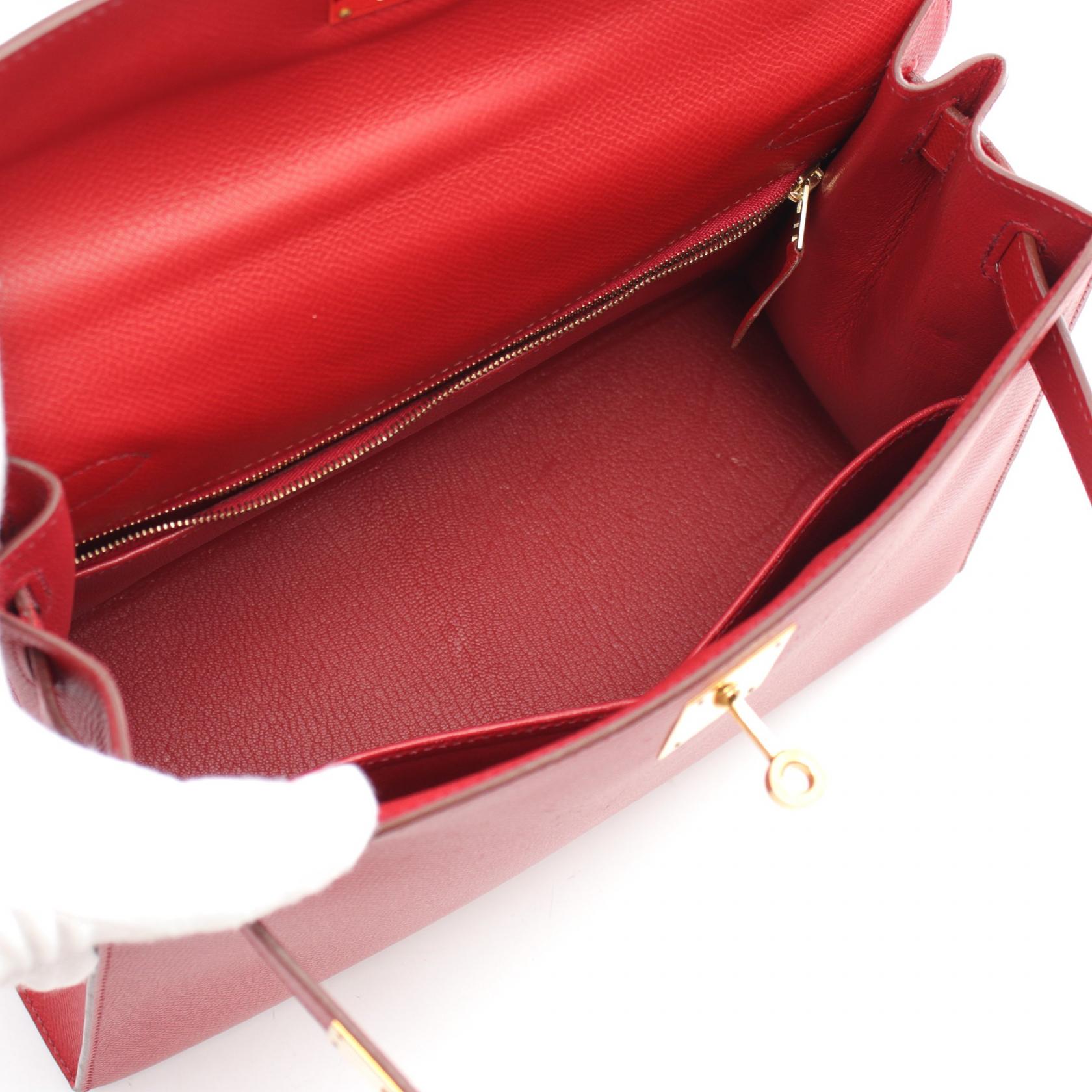 Hermes Kelly 28 Handbag Red