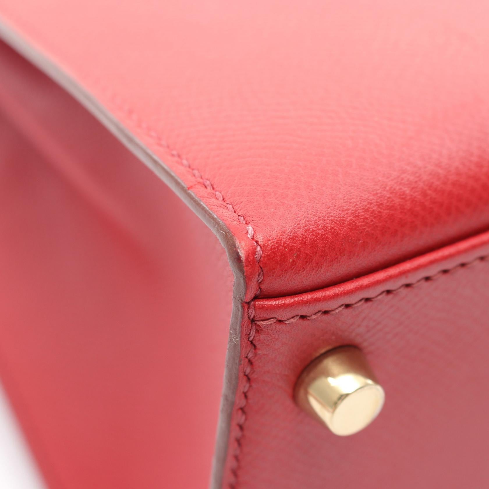 Hermes Kelly 28 Handbag Red