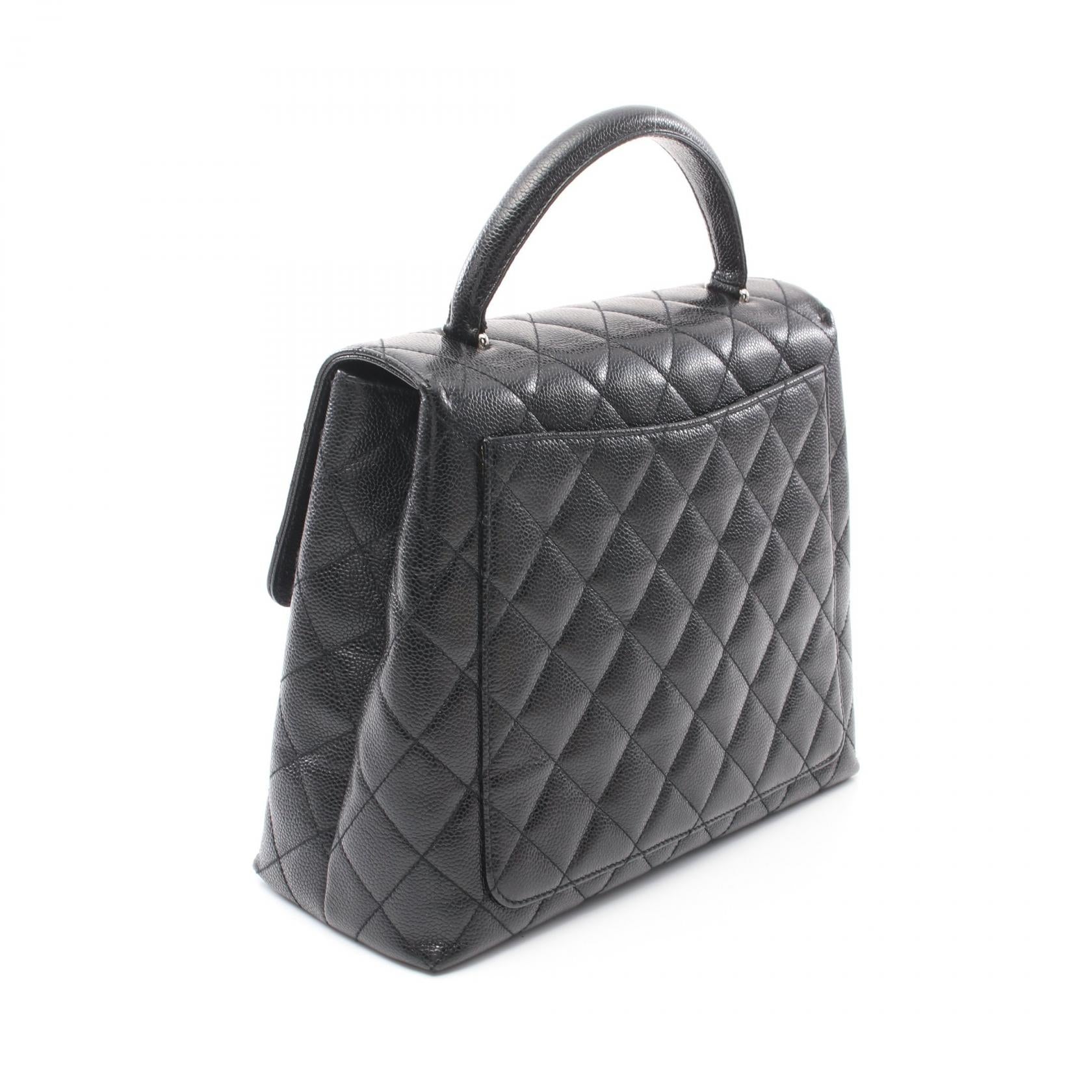 Chanel Matelasse Handbag Caviar Skin Black