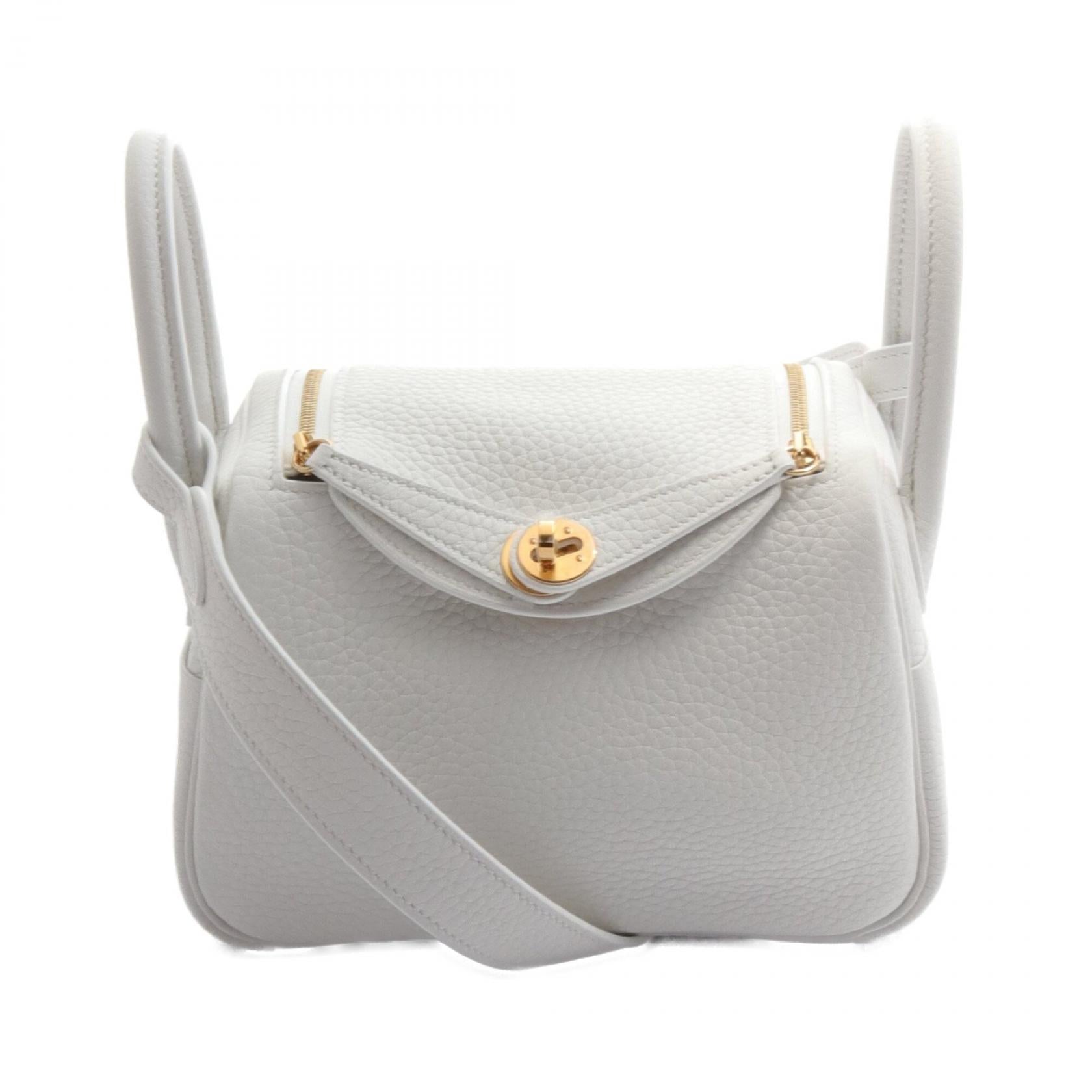 Hermes Lindy Mini Shoulder Bag White