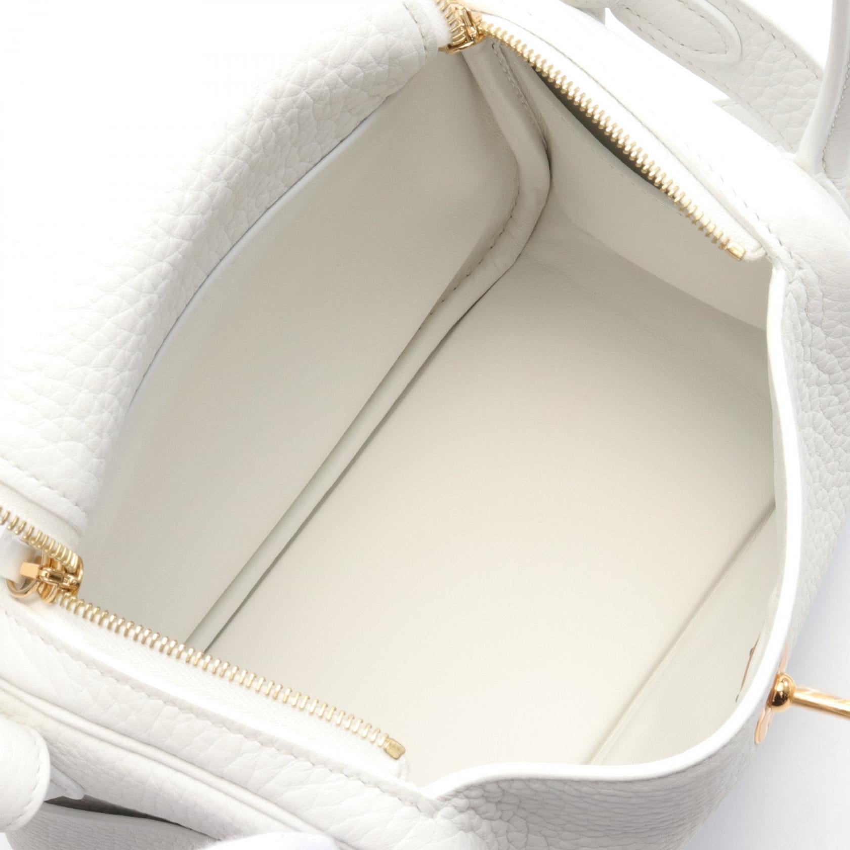 Hermes Lindy Mini Shoulder Bag White